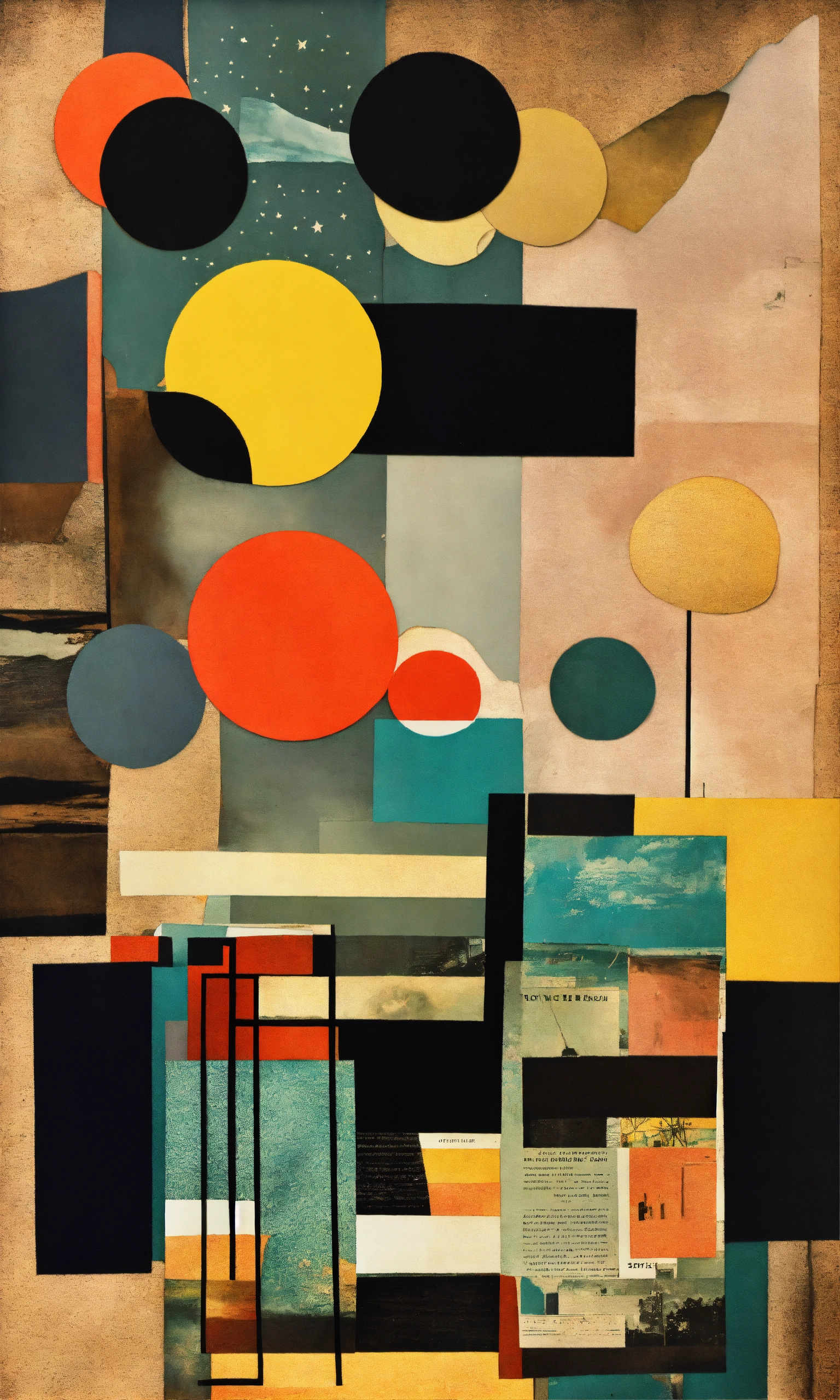 Lexica - Retro magazine cut out abstract collage