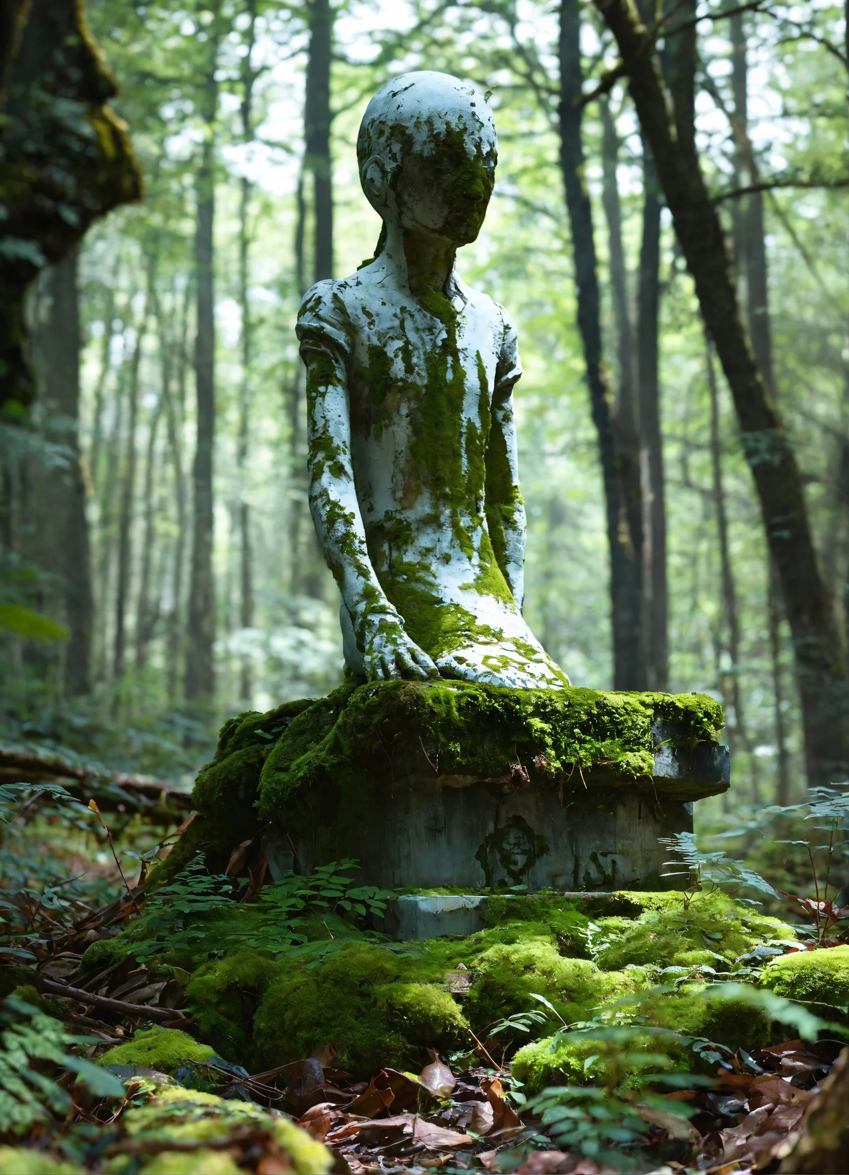 Lexica - Far in the forest there is an abandoned statue of White Cipher ...