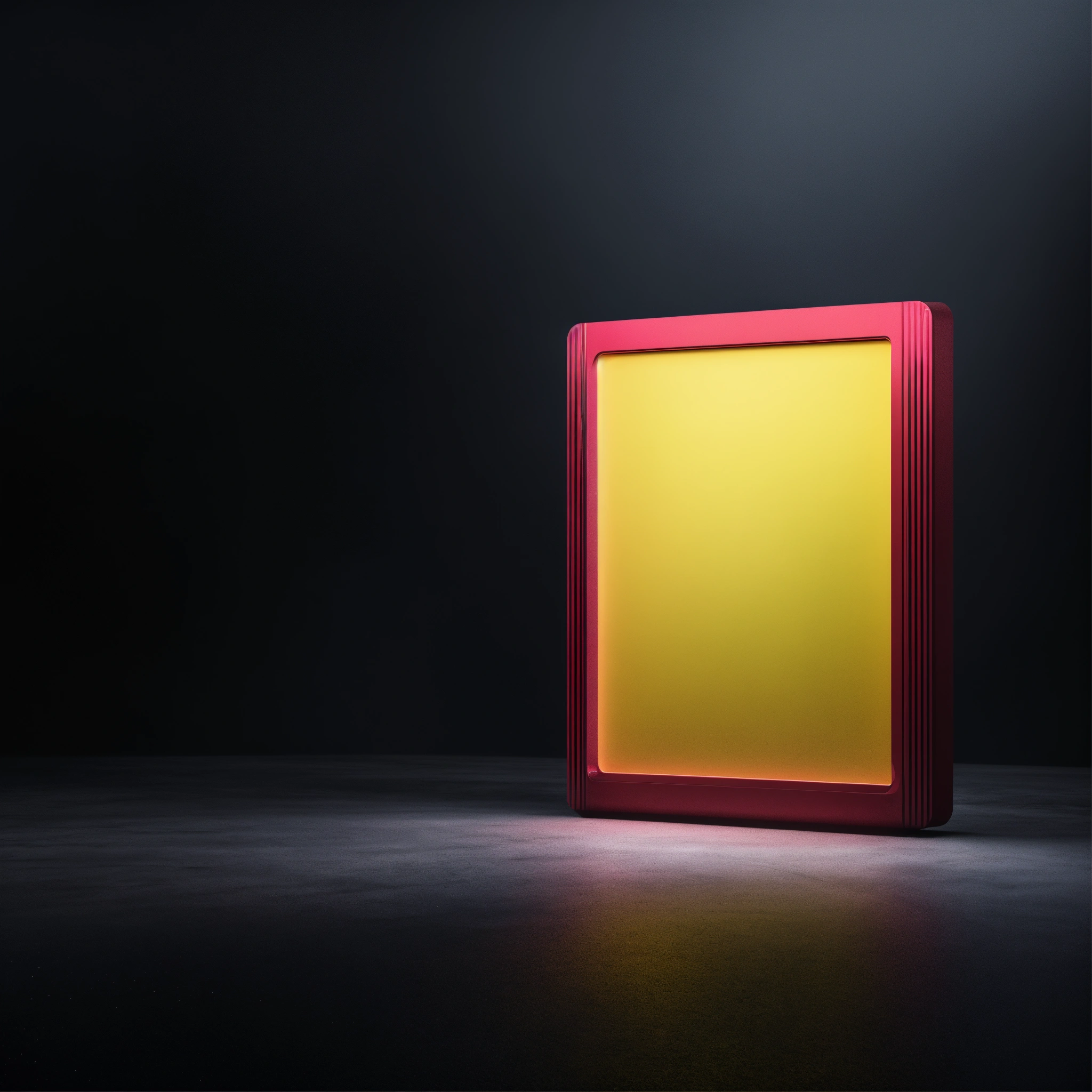 Lexica - Sign without text, black background, a lot of space around