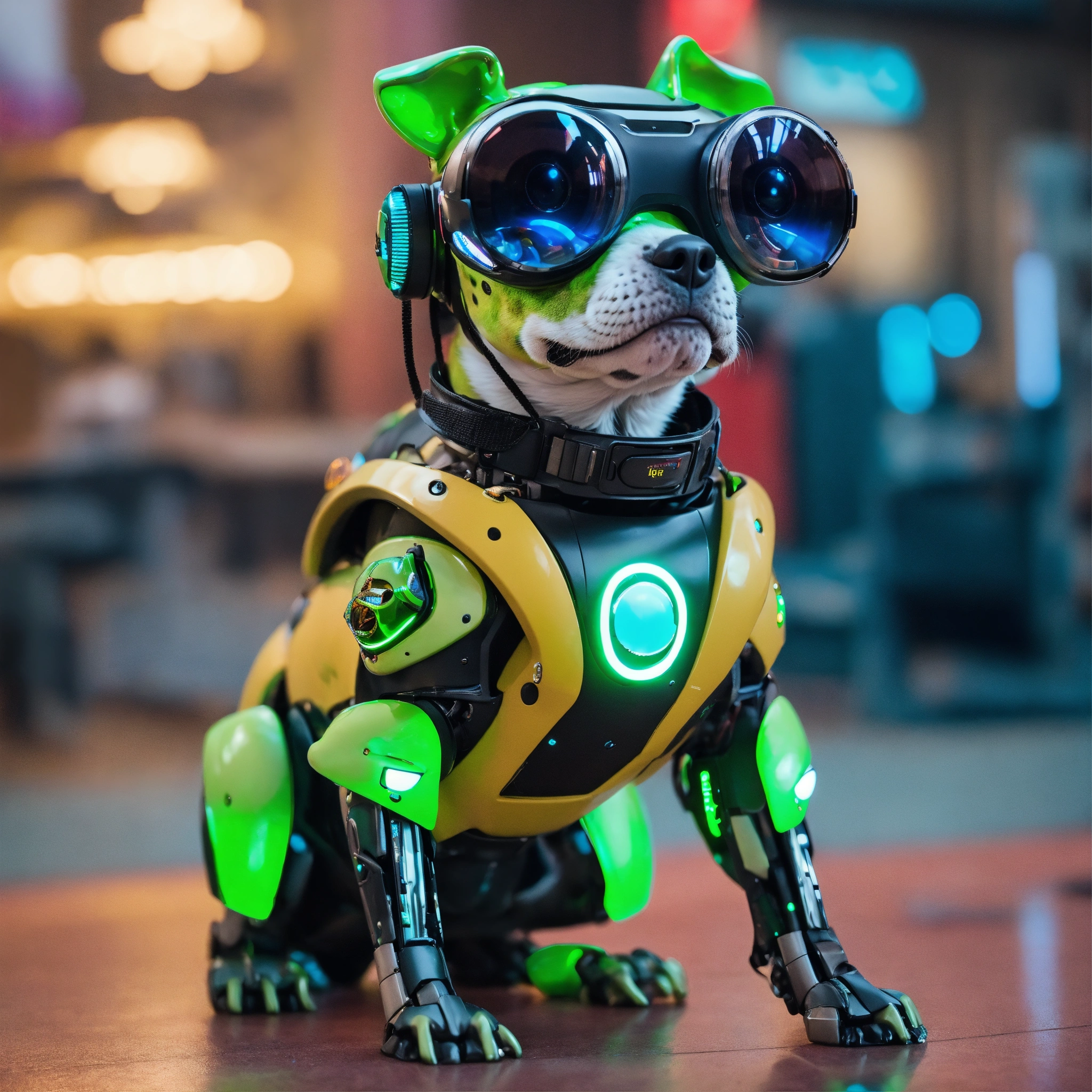 Lexica - Frog dog inu immaculate full body cyberpunk style robot with ...