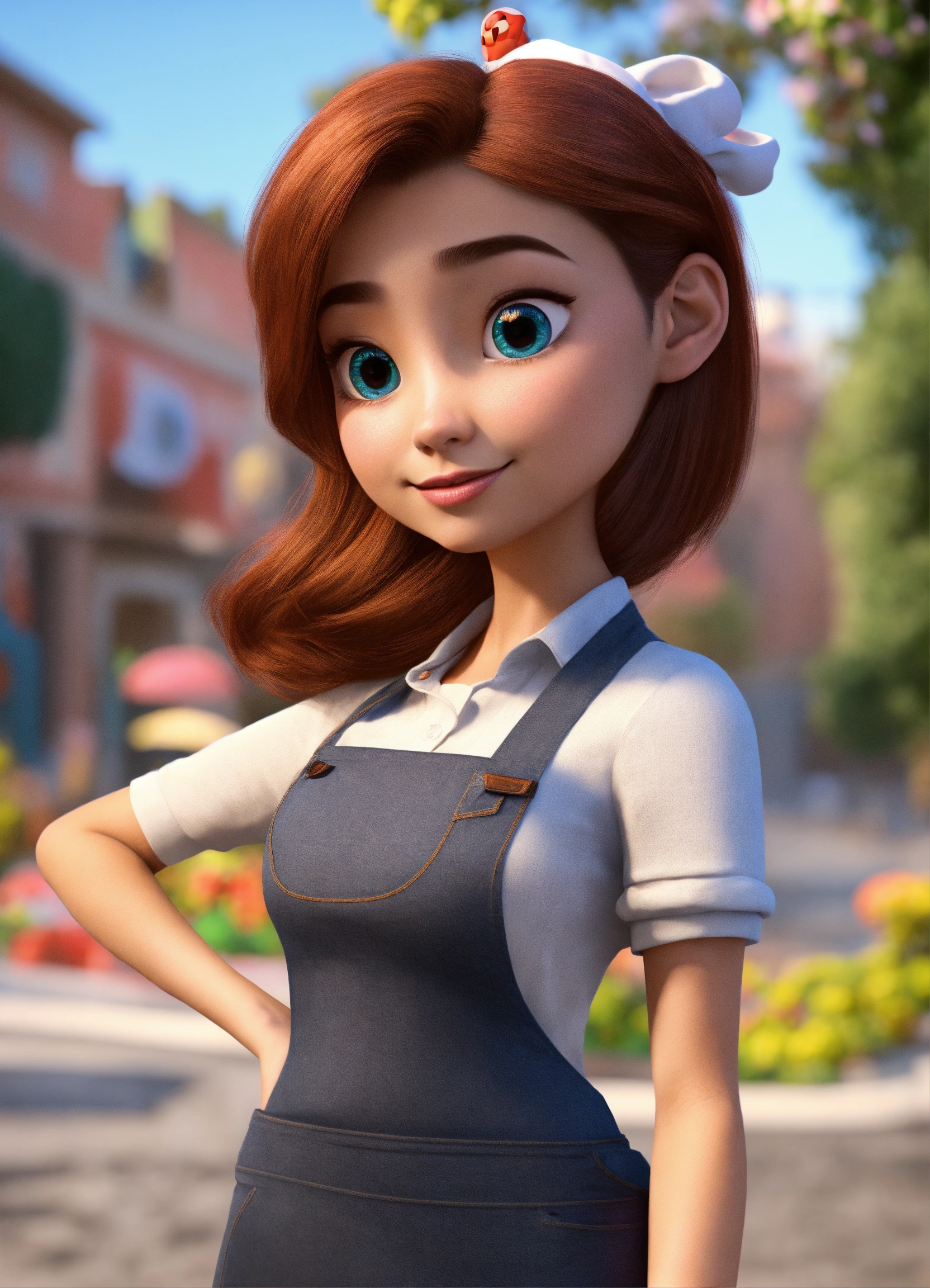 Lexica Linda Chica Estilo Pixar Estilo D Estilo Disney K Hermosa Vestimenta Chef