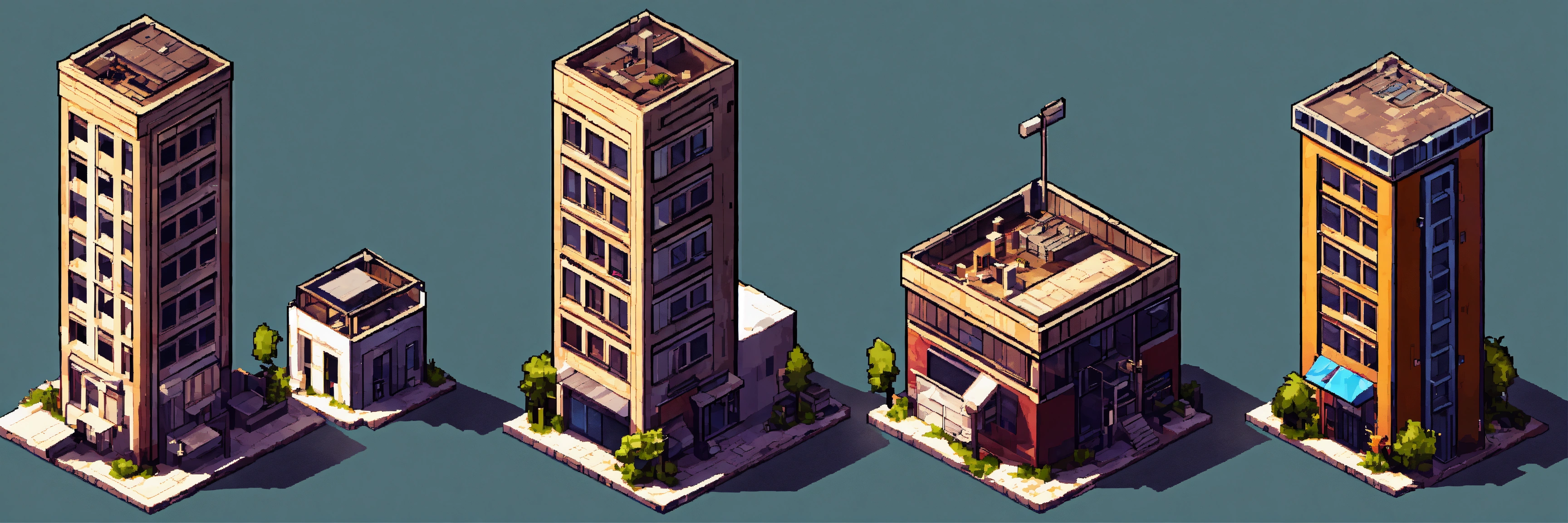 Lexica - Isometric. short to tall Upgrade progression of a post ...