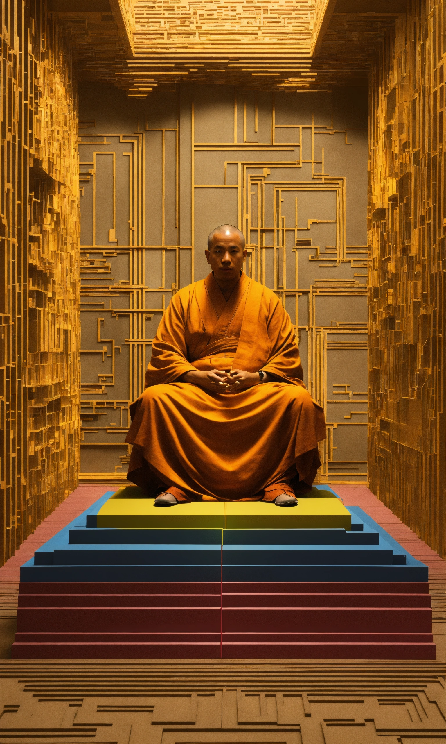 Lexica - Sitting Taoist monk tesseract body fractal three point ...