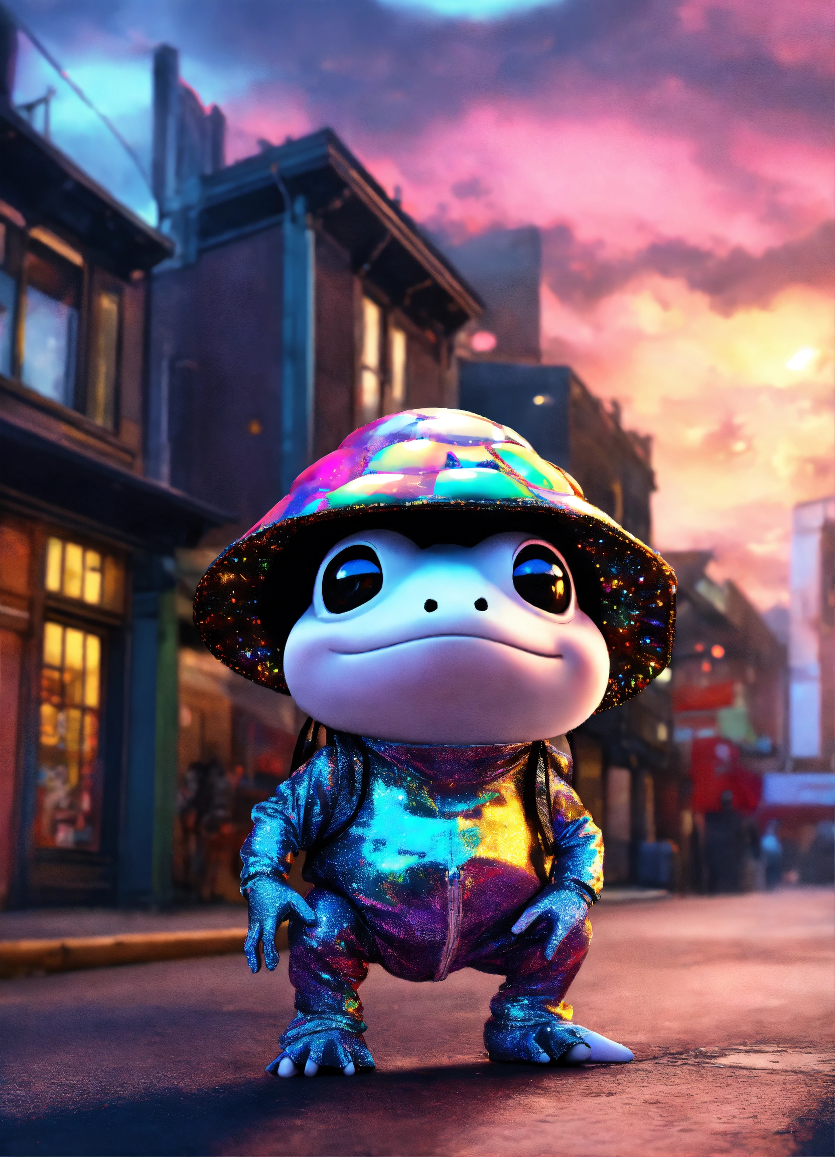 Lexica - A toad Gothic punk style in kawaii holographic urban street ...