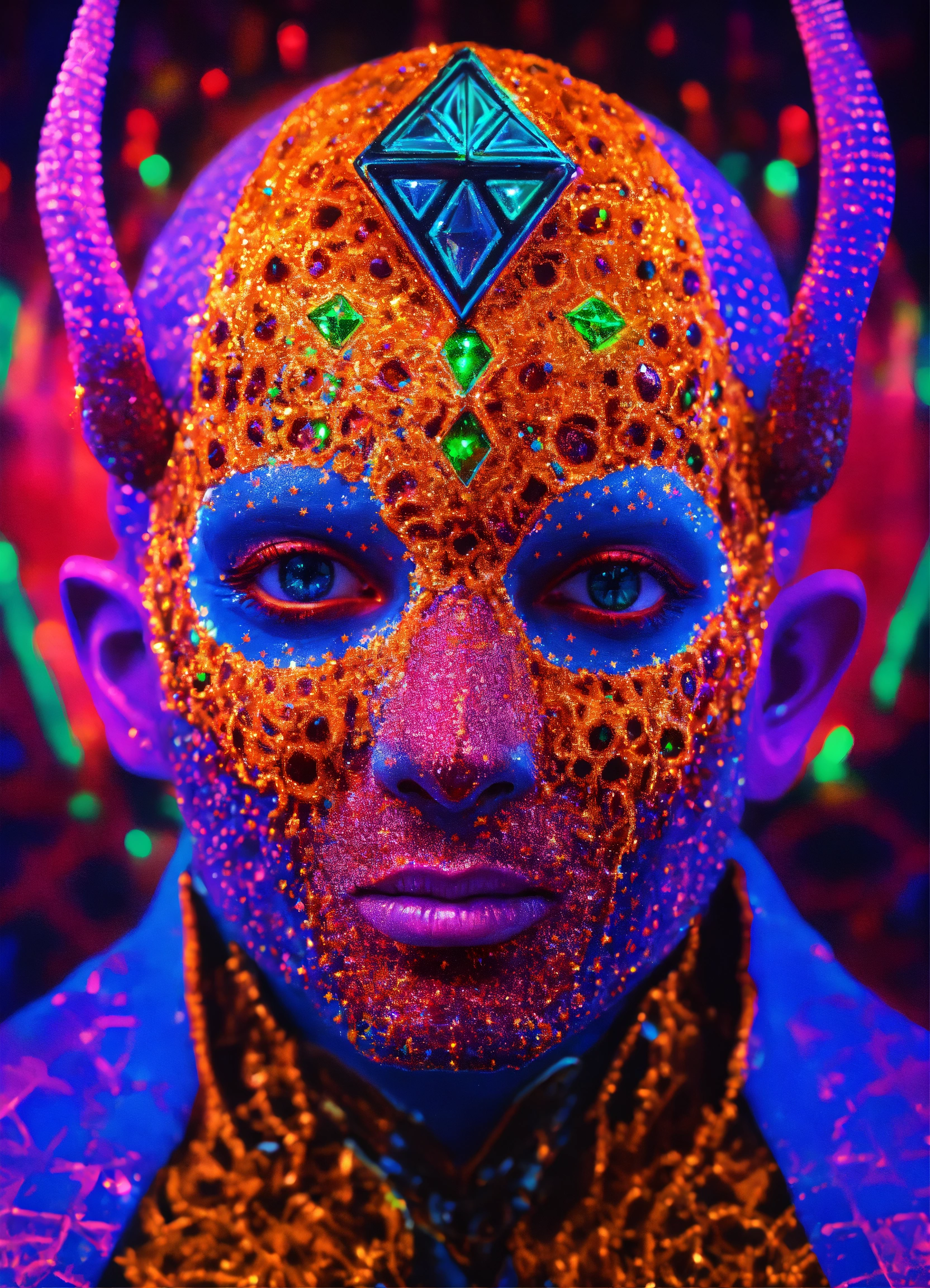 Lexica - Ultra realistic Pinhead in a diamond neon black light DMT ...