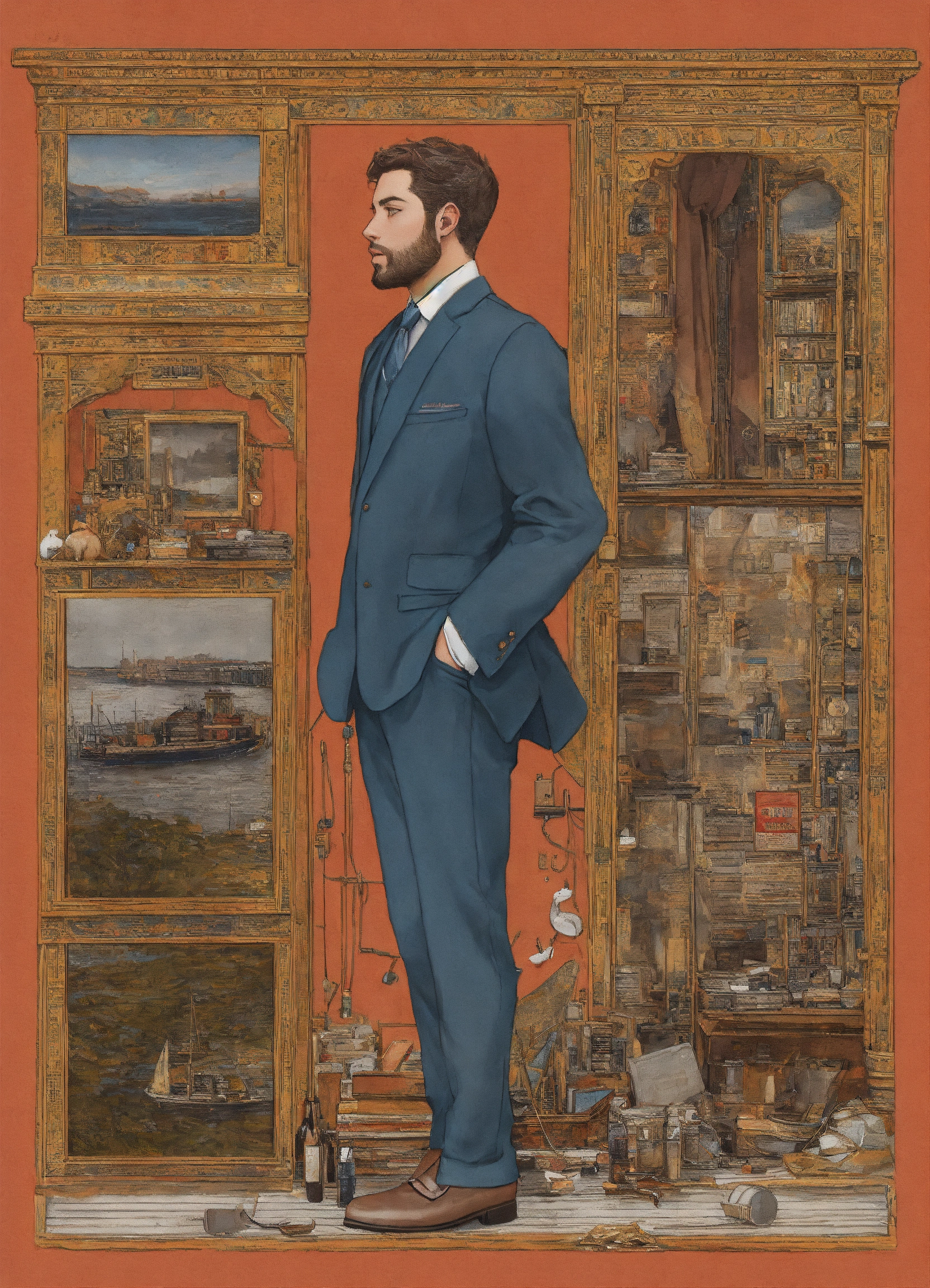 Lexica - A highly detailed illustration of Andrew Tate wear