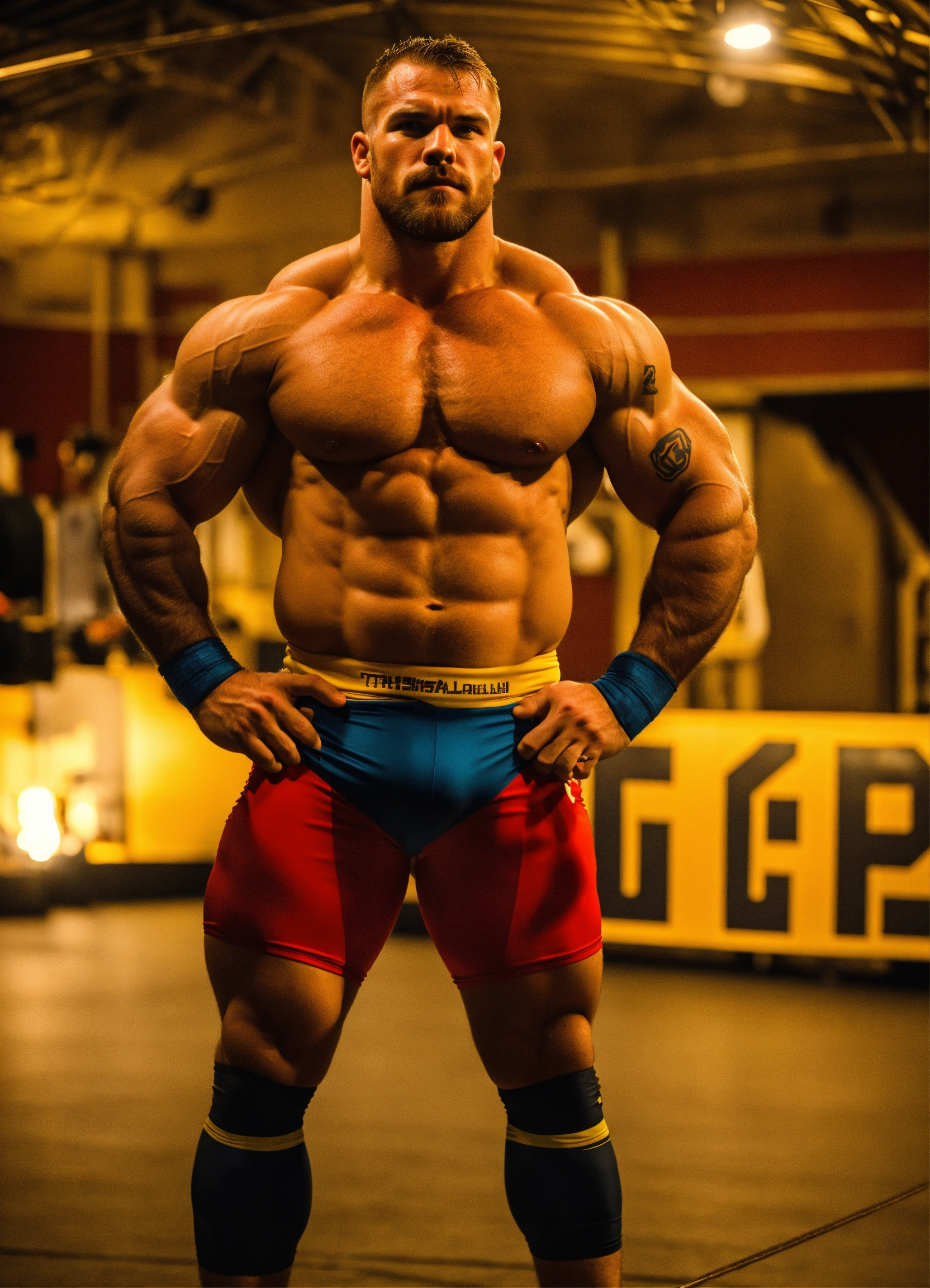 Lexica - 30-year-old wrestler with big muscles, bodybuilder, Swedish, big