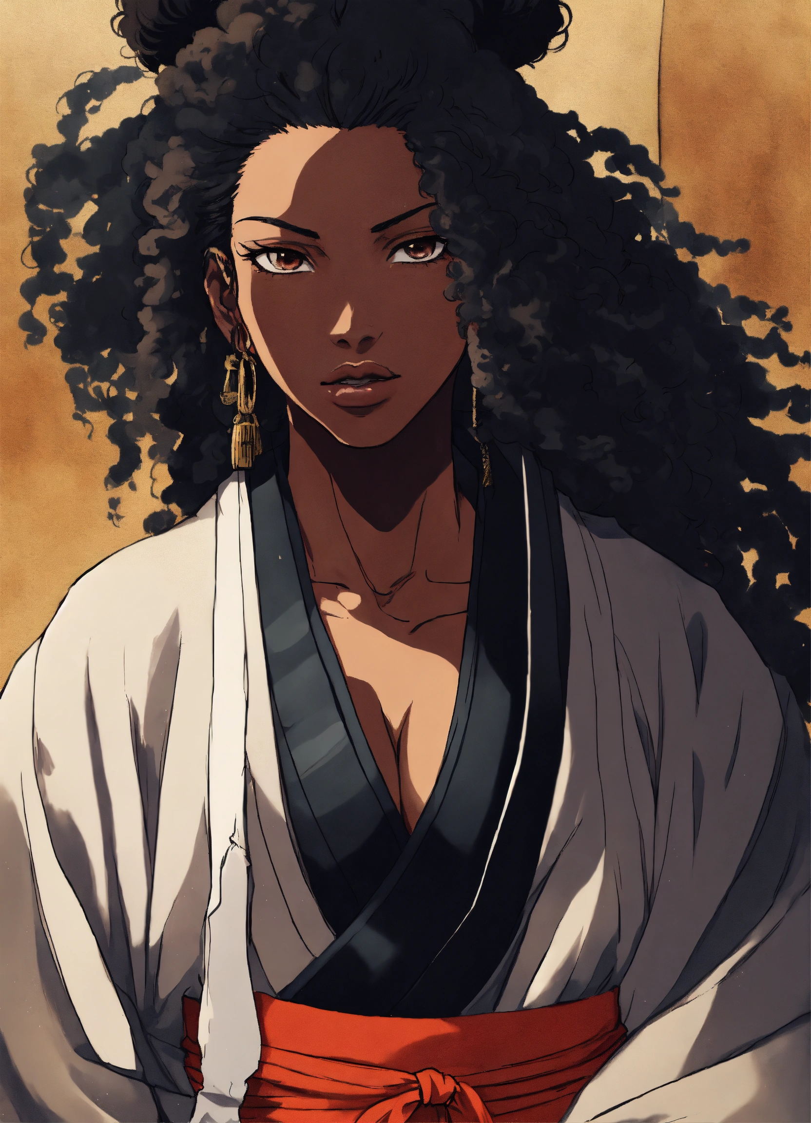 Lexica - A Black woman Shunsui Sakuranosuke Jirō Kyōraku with full lips ...