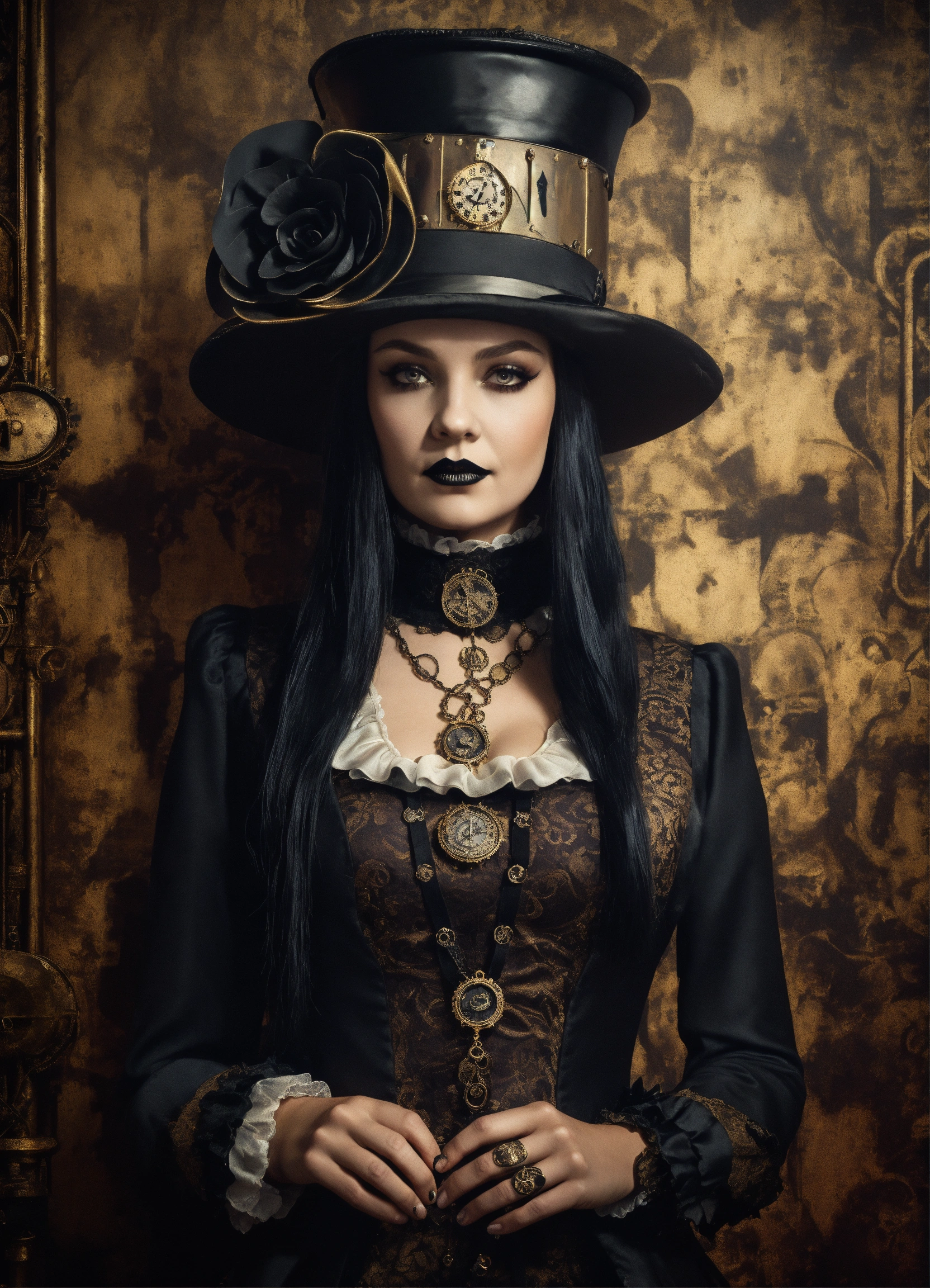 Lexica - Elaborate Gothic Wednesday Addams queen of spades, 40 years ...