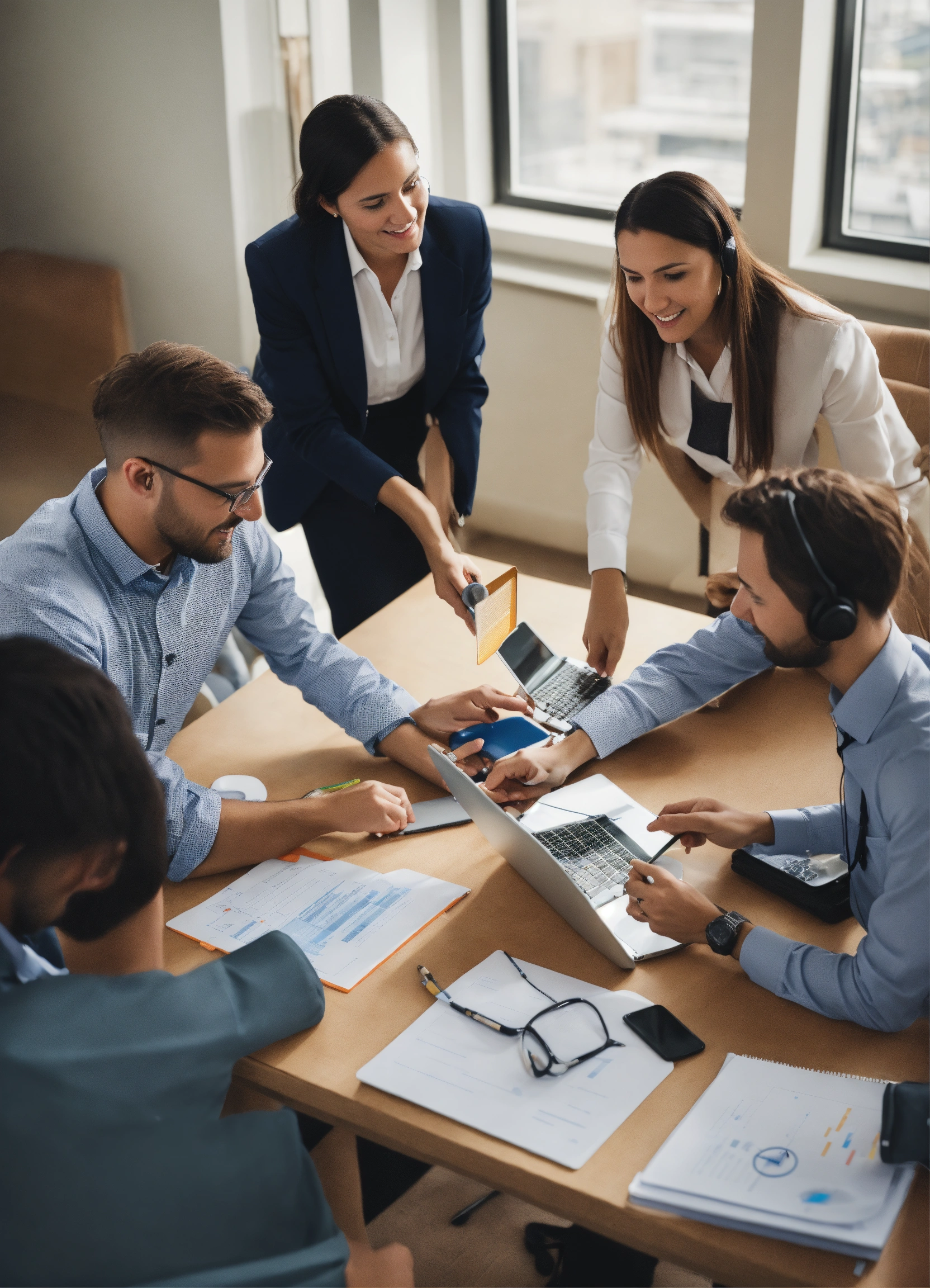 Lexica - Photo of a managed service provider team working together to ...