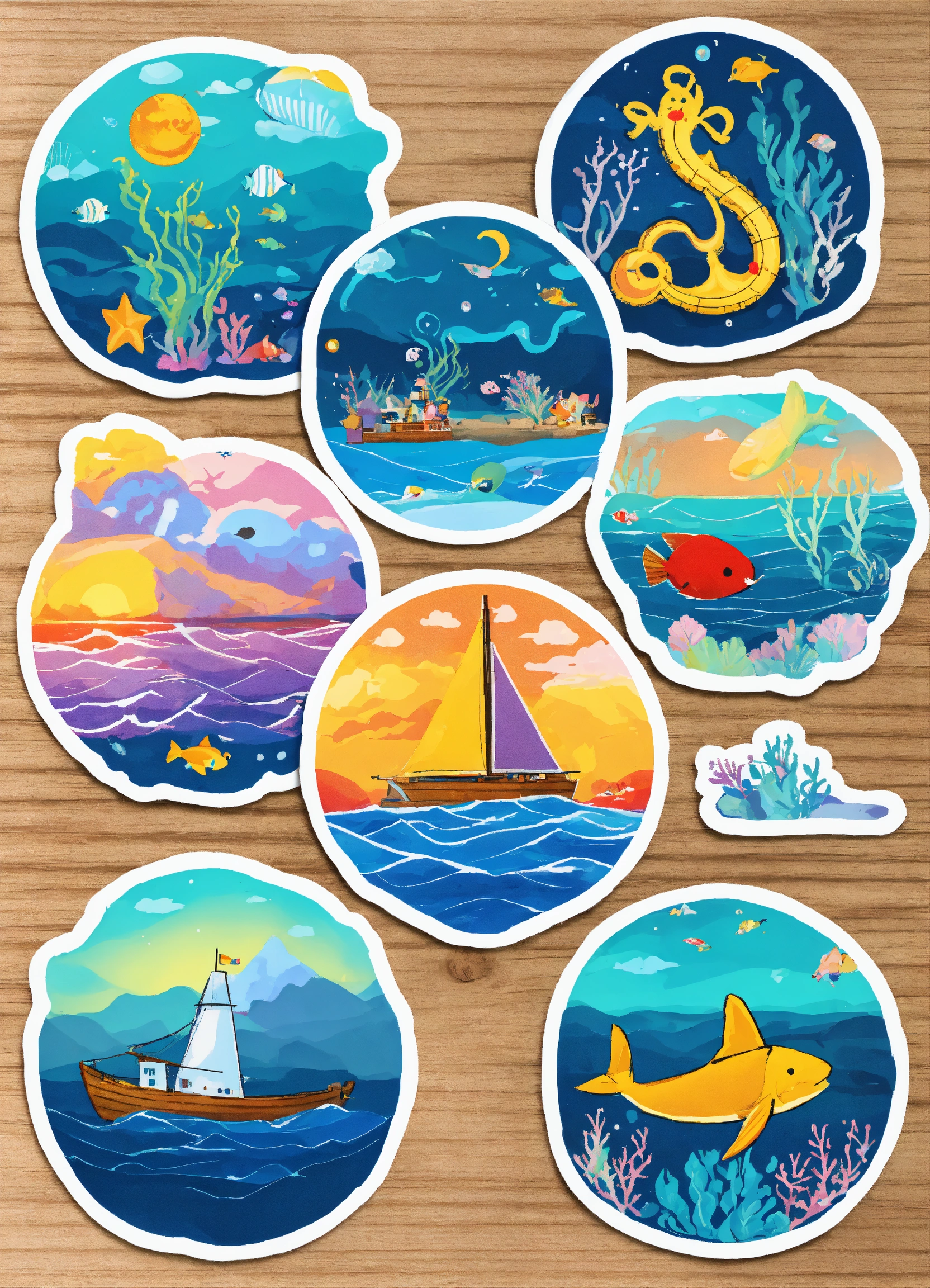 Lexica - Sea theme stickers