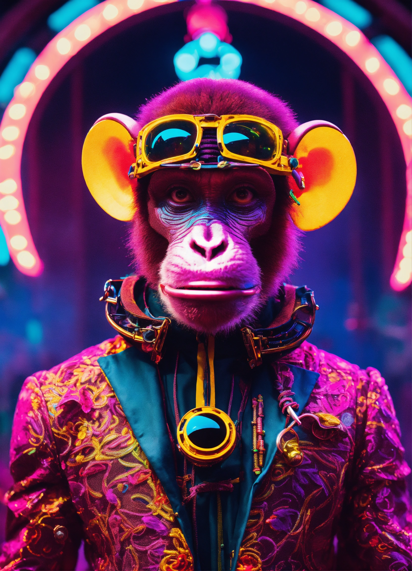 Lexica - In the style of surrealism, fine details. Android monkey ...