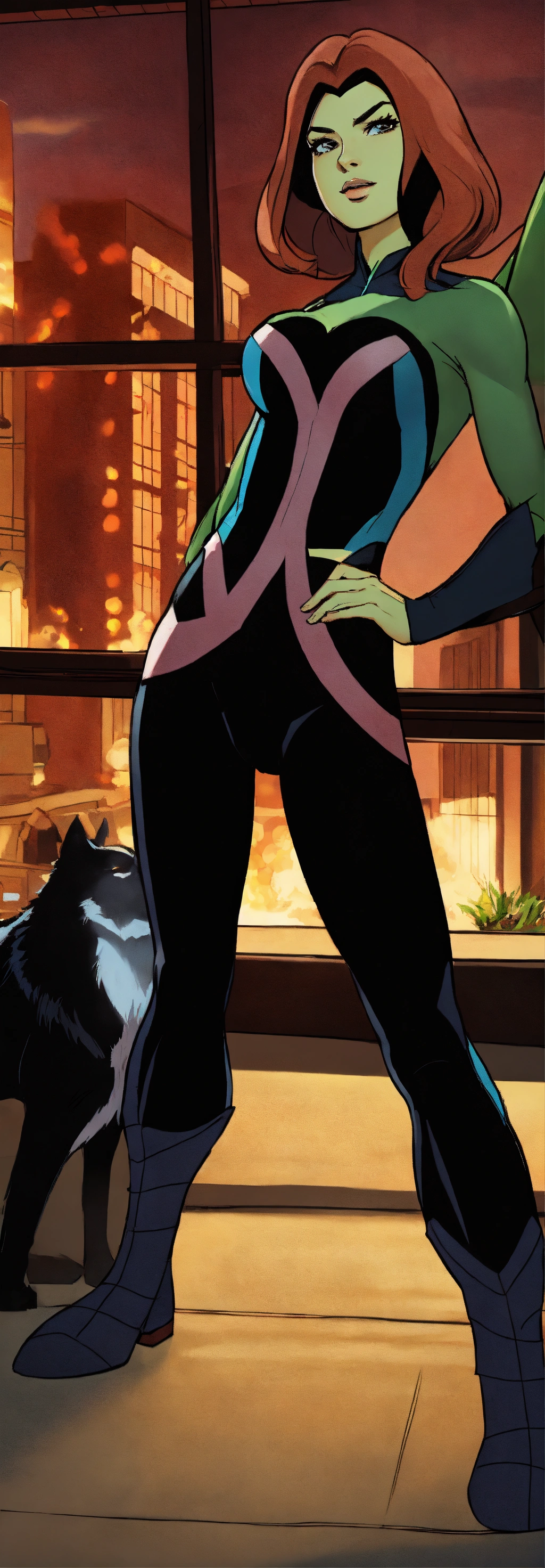 Lexica - Marvel Auran girl from inhumans tv show animated in action ...