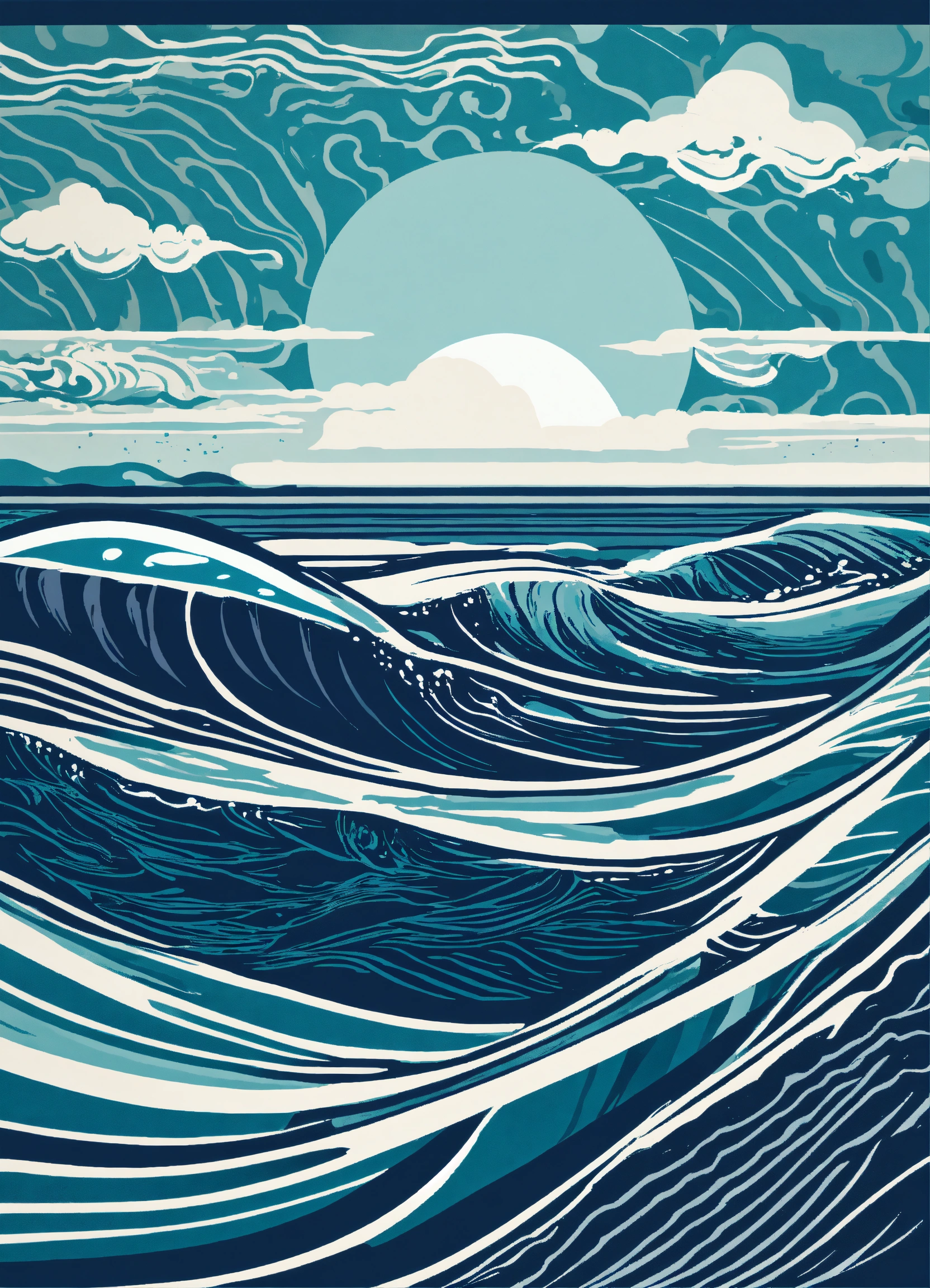 Lexica - Create an abstract linocut print design inspired by the ...
