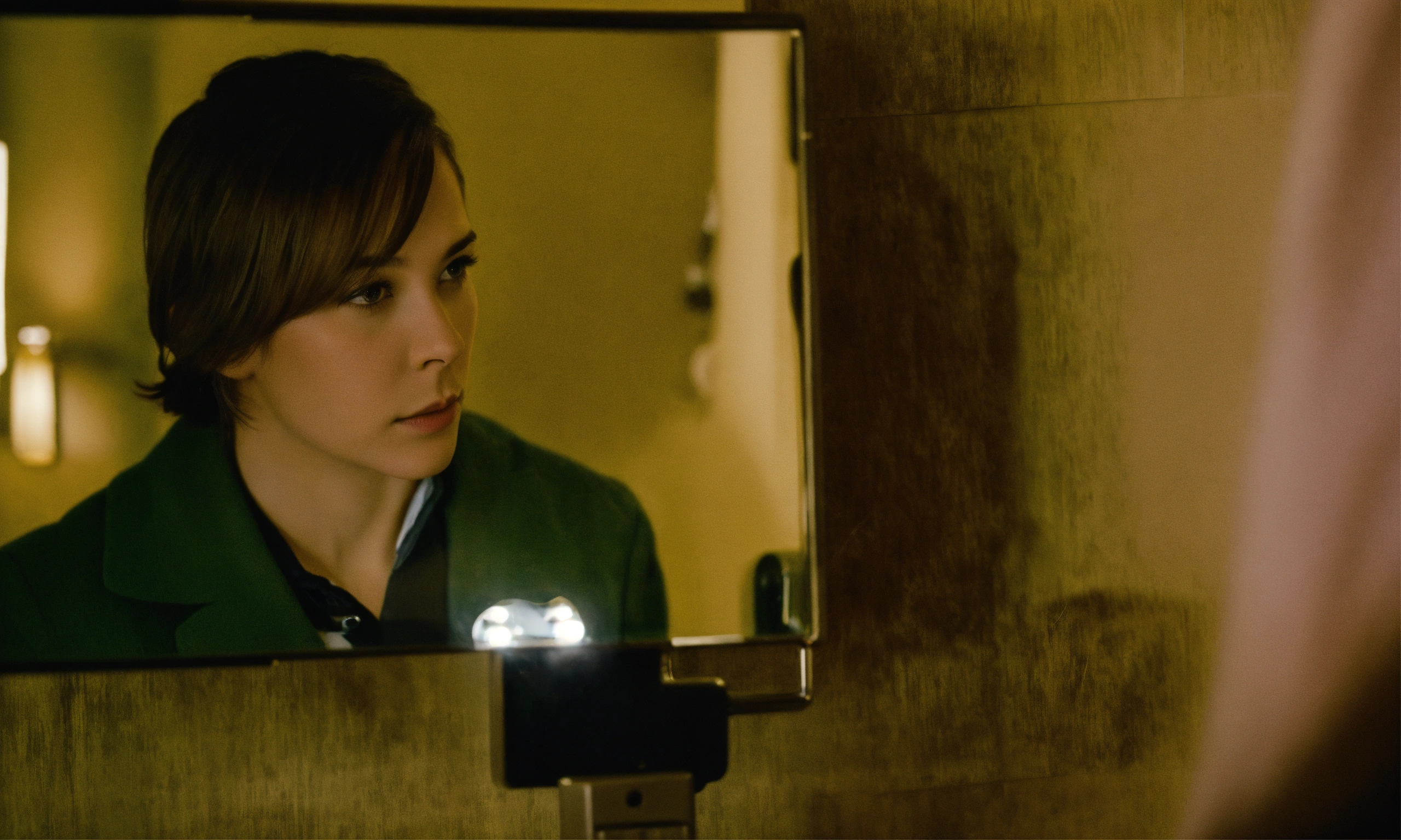 Lexica - A person looking in the mirror, symbolizing self-awareness ...
