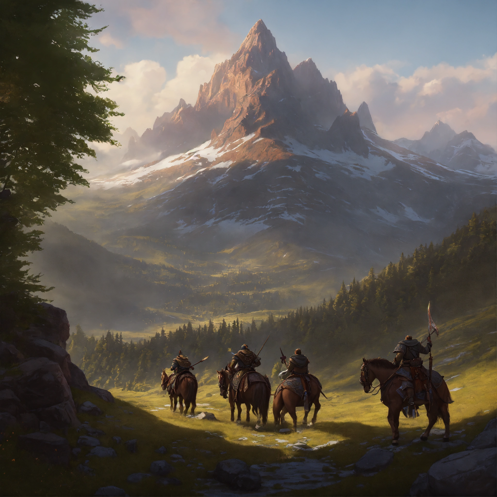Lexica - D&D, fantasy, cinematic. Mountain giants