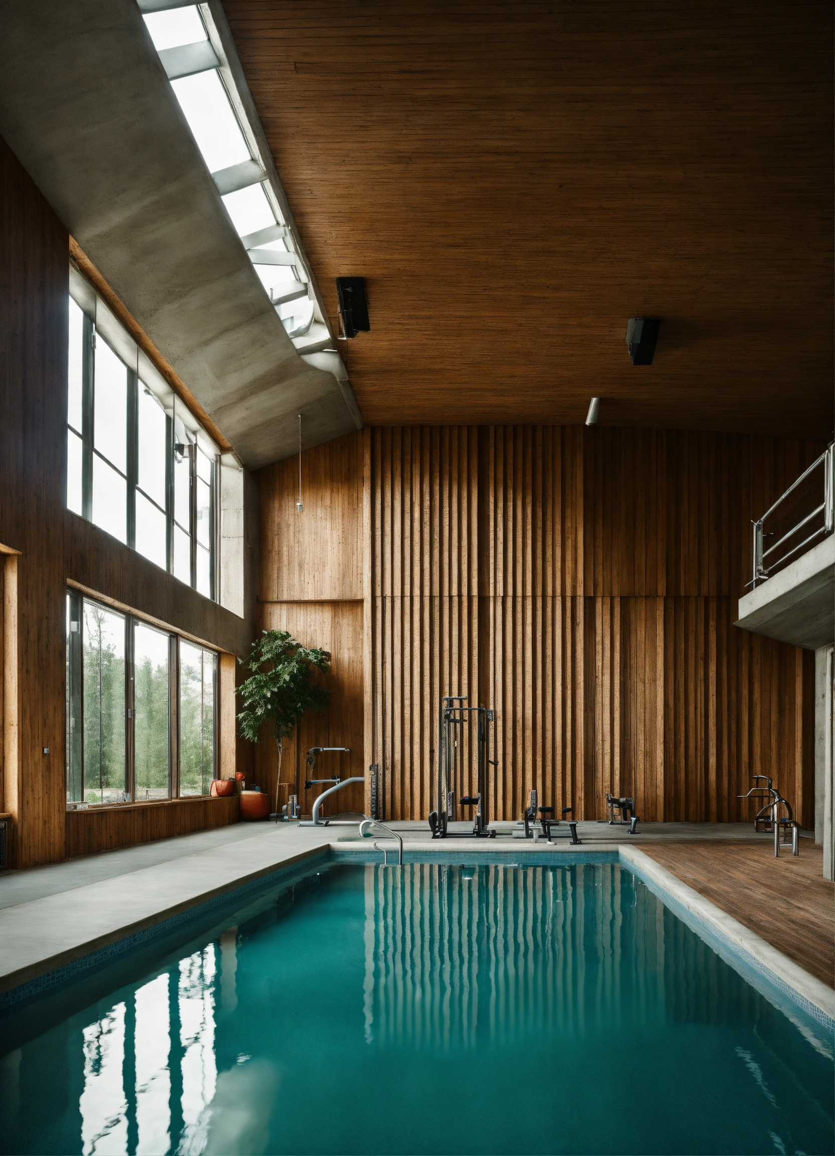 Lexica - Fitness, gym, swimming pool, avangard, interior, cozy, wood ...