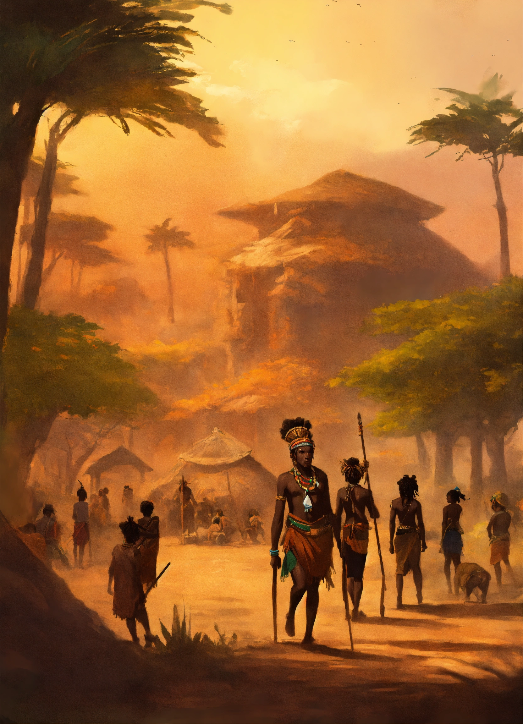 Lexica - An african tribe, concept art