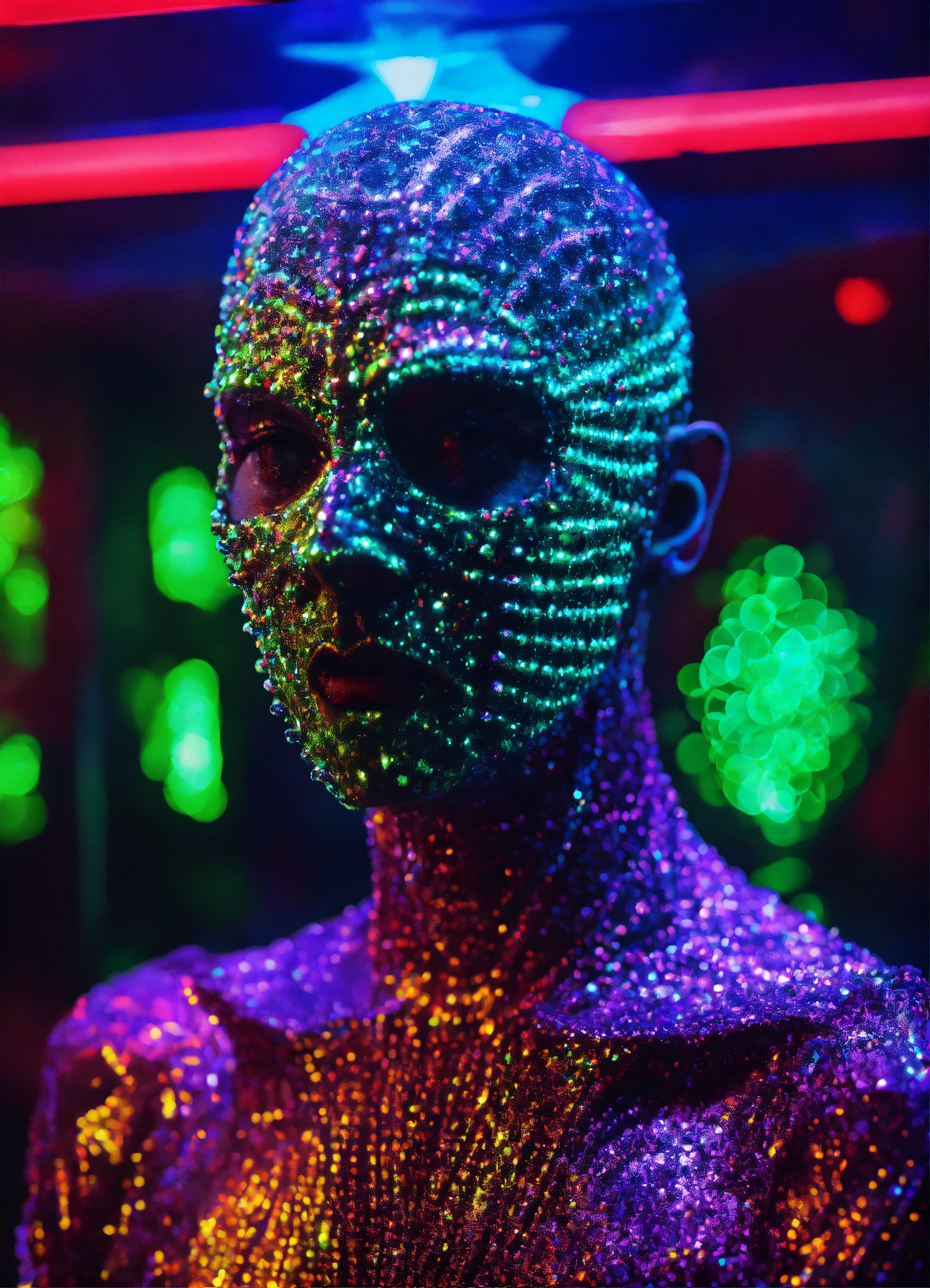 Lexica - Ultra realistic Pinhead in a diamond neon black light DMT ...