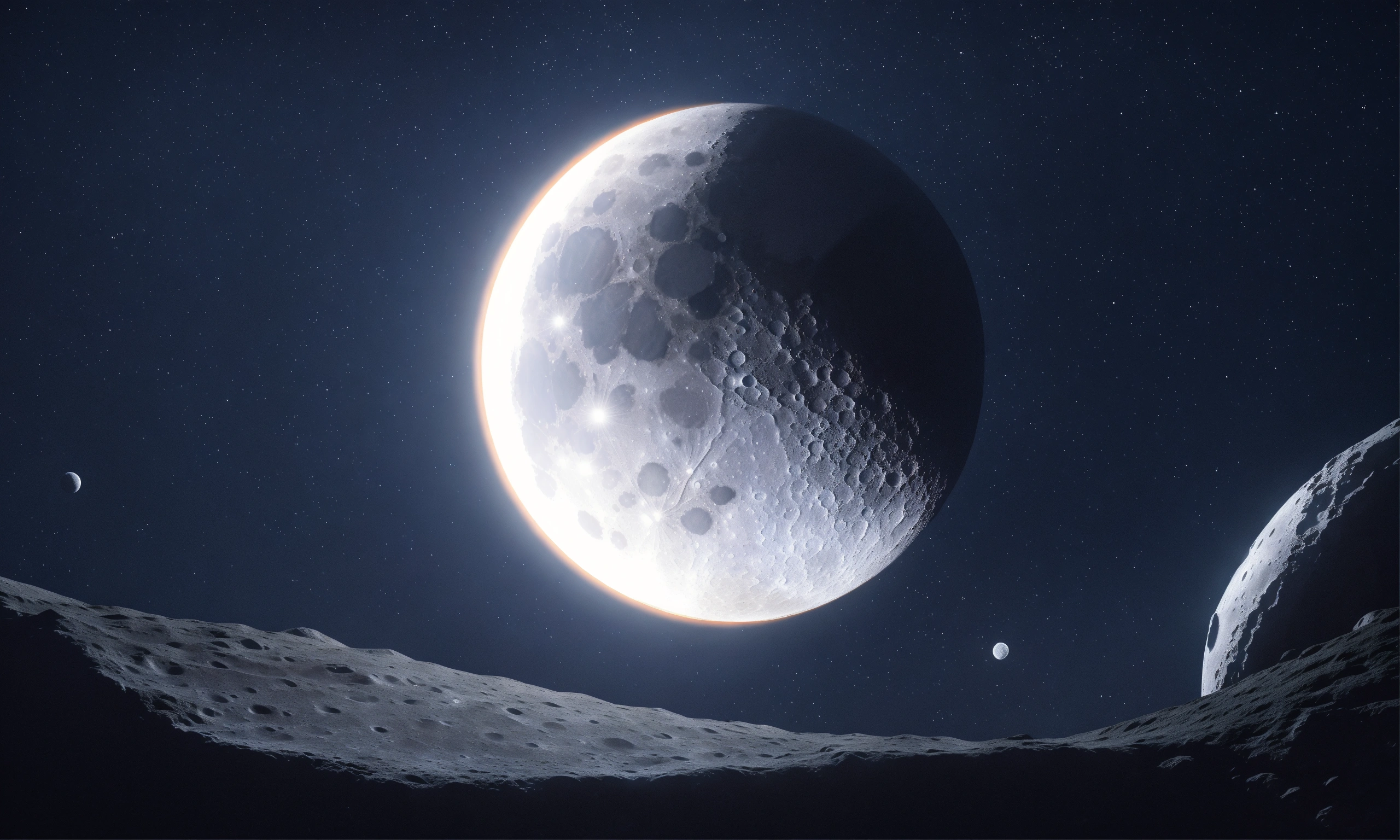Lexica - Perfectly rendered illustration of the Reddit logo on the Moon