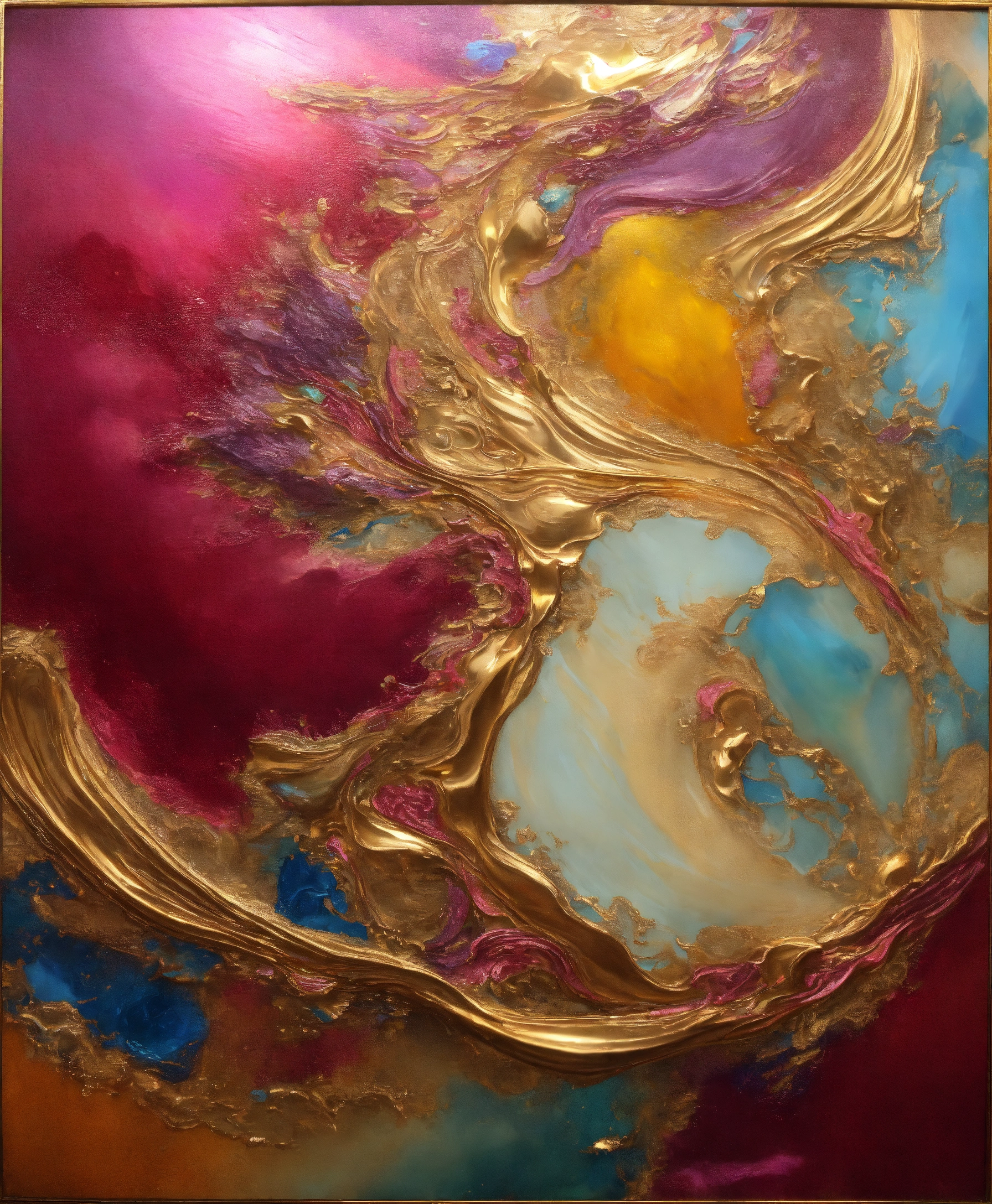 Lexica - Colorful abstract painting oil and water complex complicated ...