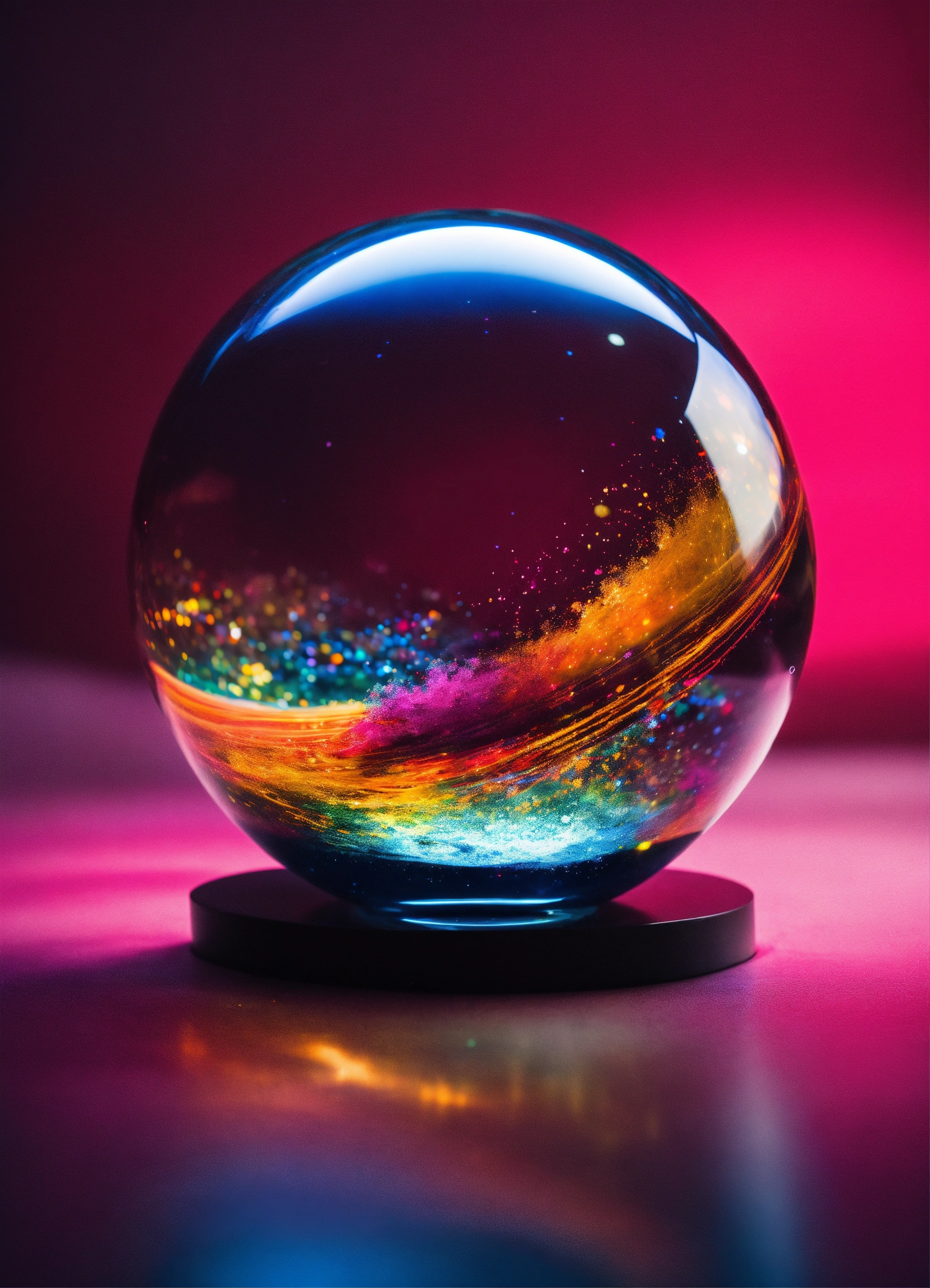 Lexica - A transparent colorful sphere