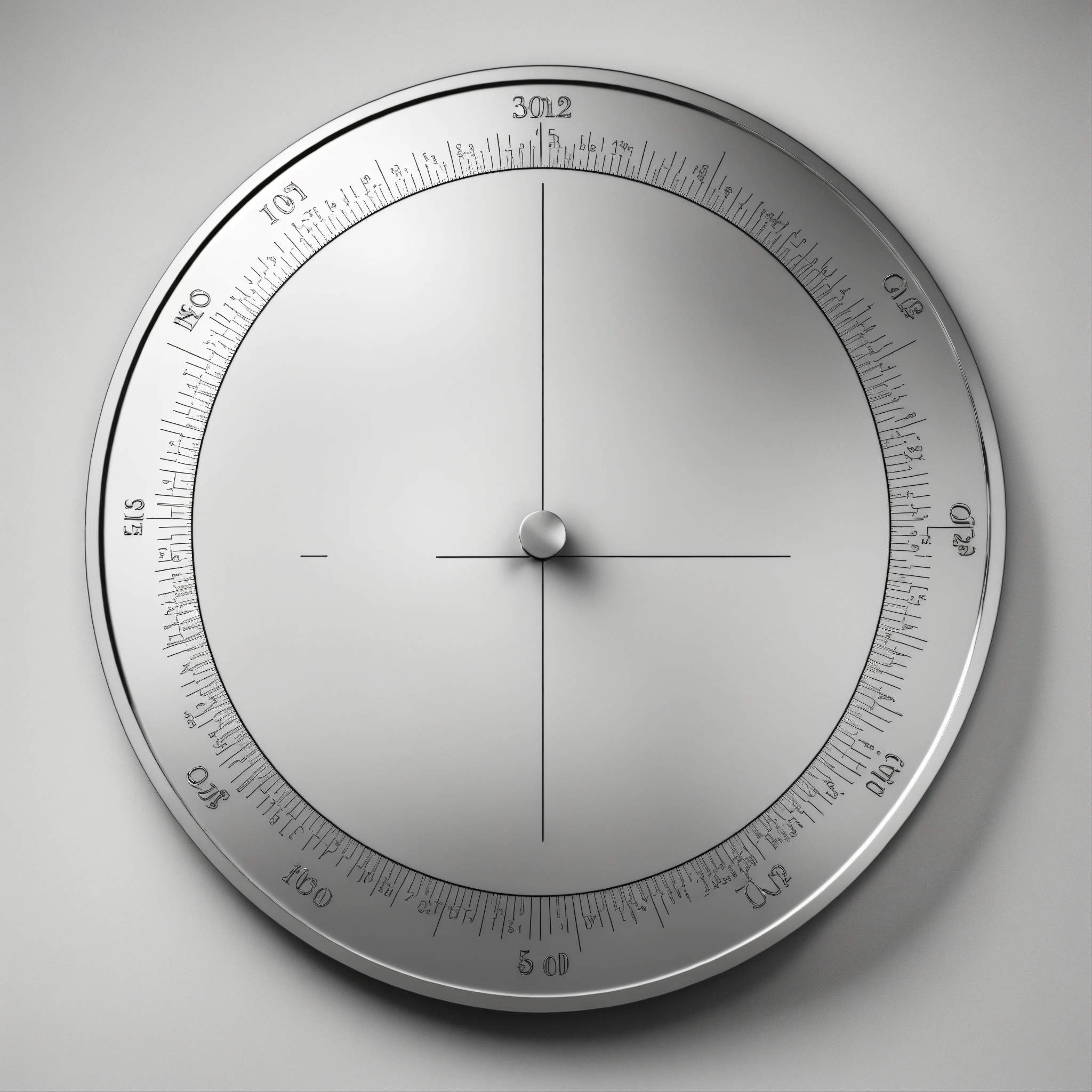 Lexica - Ruler 3d image on white background, solo, round simple form ...