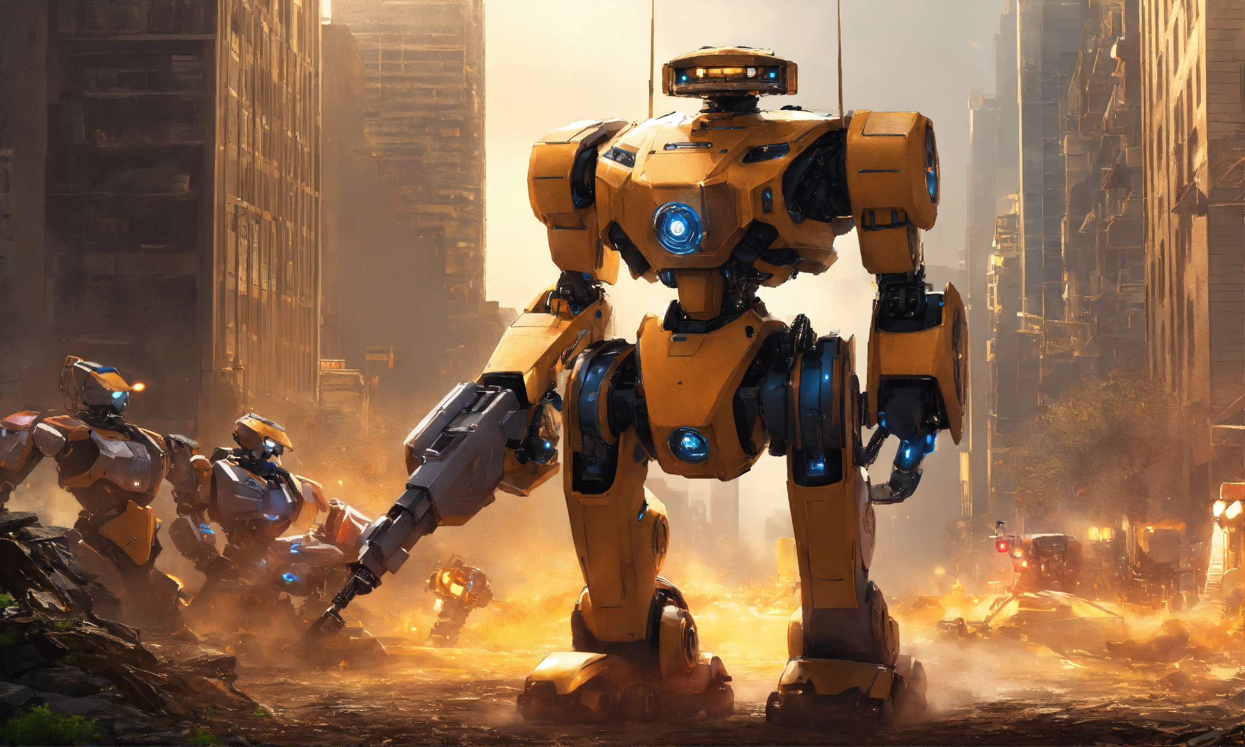 Lexica - Big and powerful robots are busy doing things