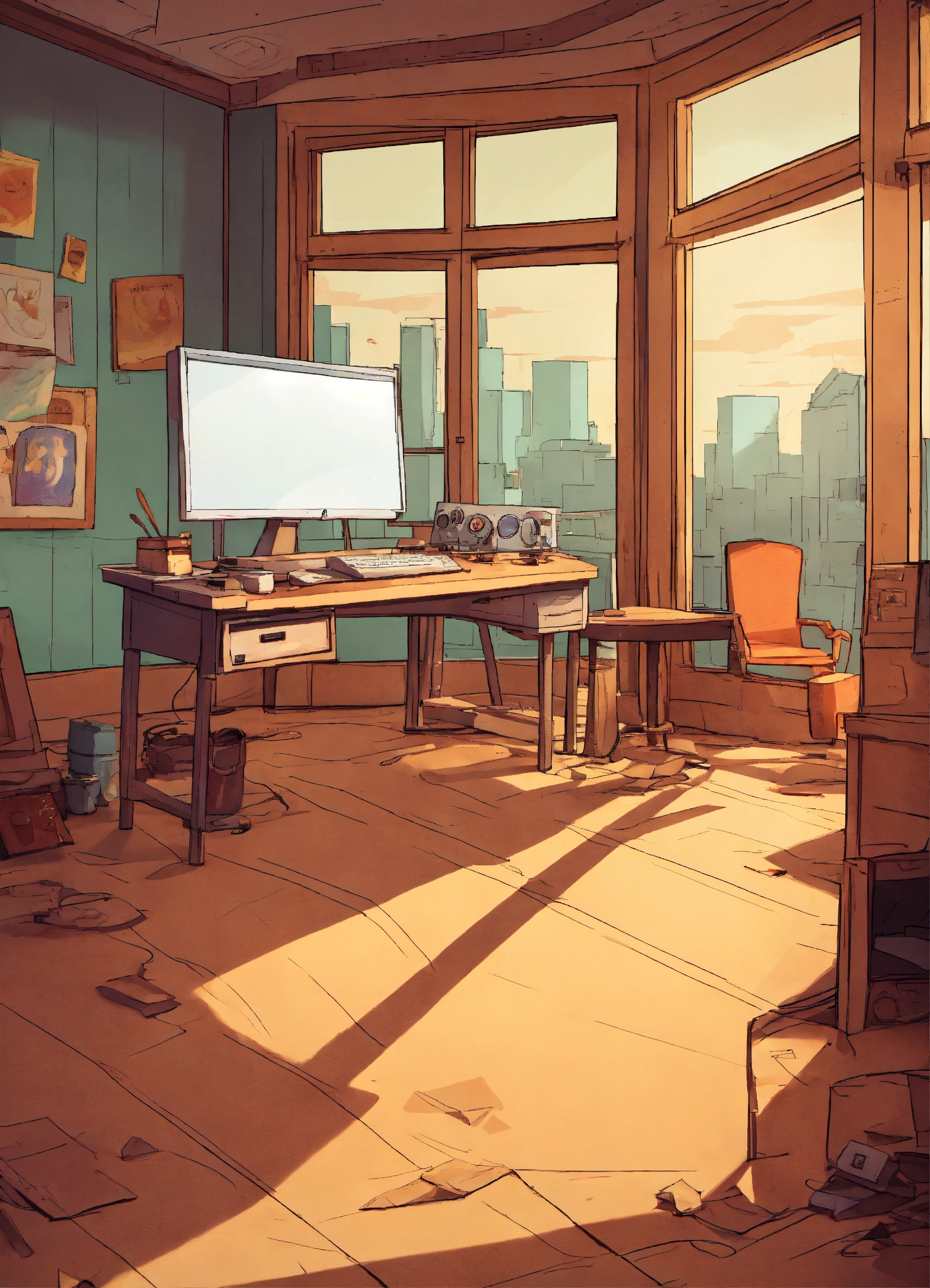 Lexica - An empty cartoon studio.