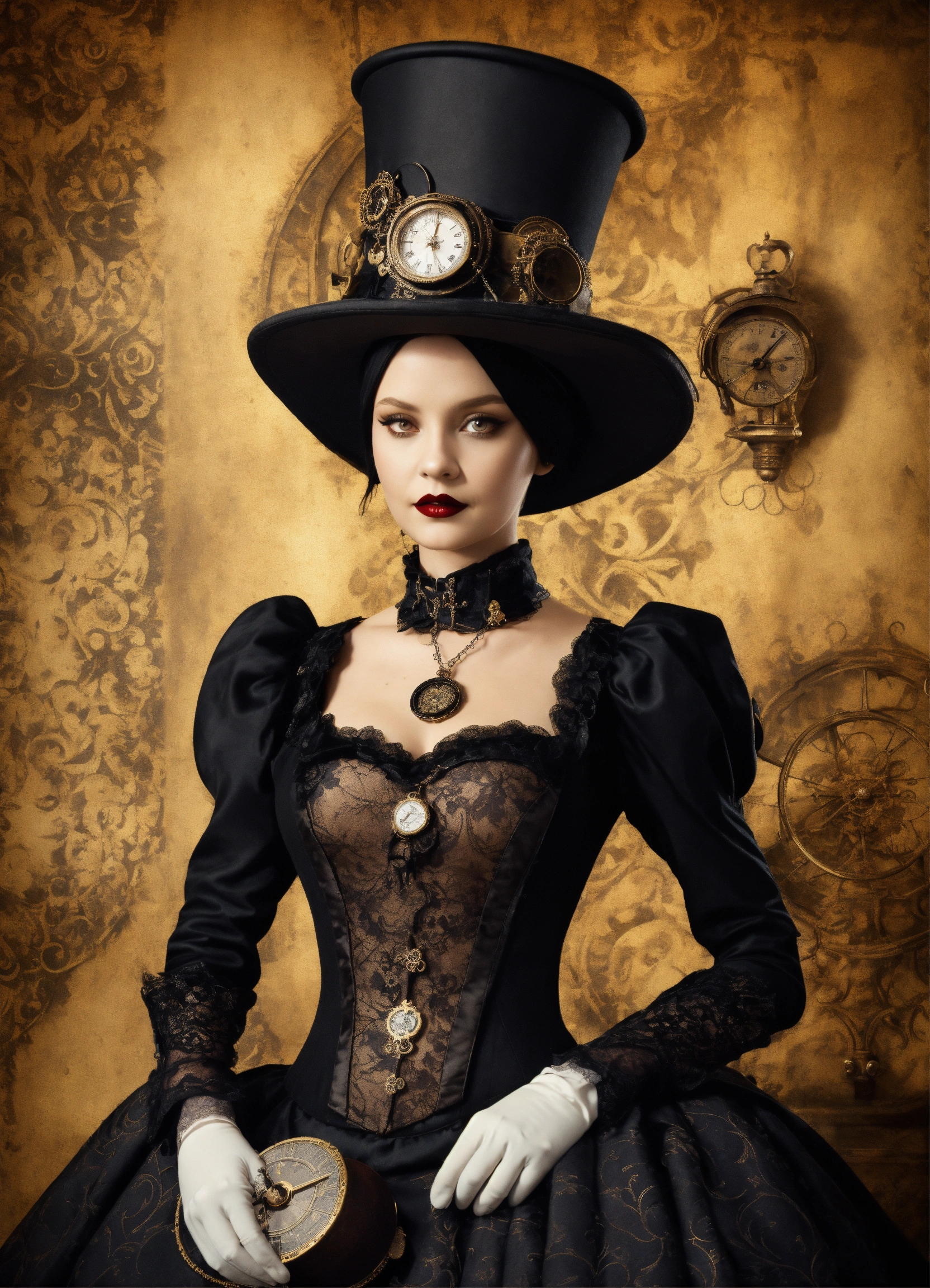 Lexica - Elaborate Gothic Wednesday Addams queen of spades, 40 years ...