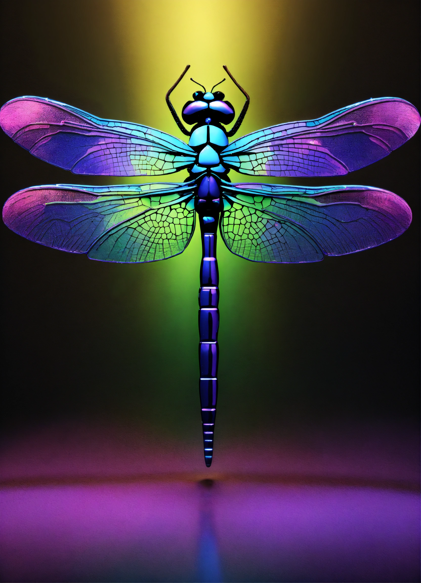 Lexica - Violet, iridescent dragonfly logo, full shot, 3D photo ...