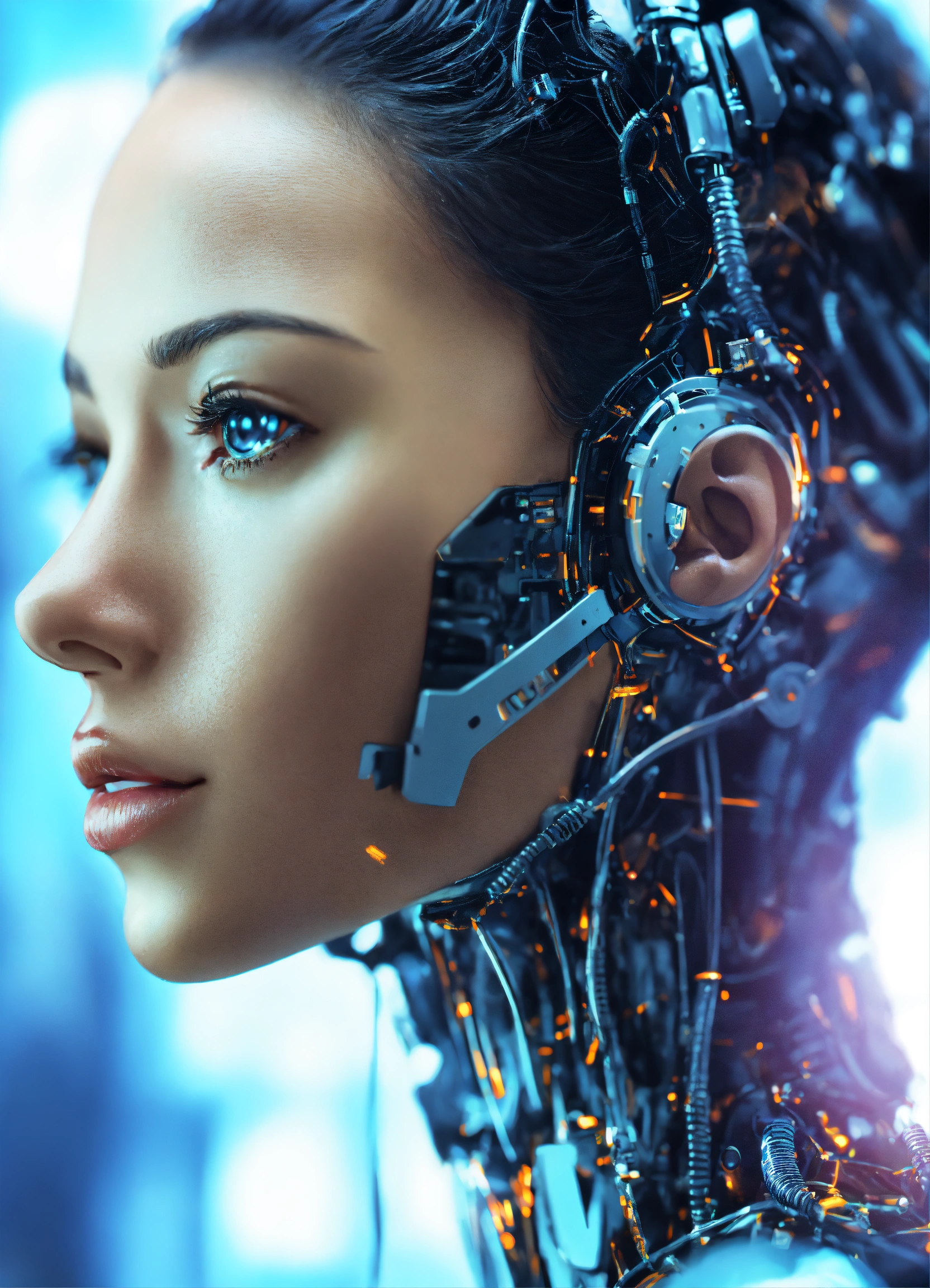 Lexica - Artificial intelligence futuristic digital technology human ...