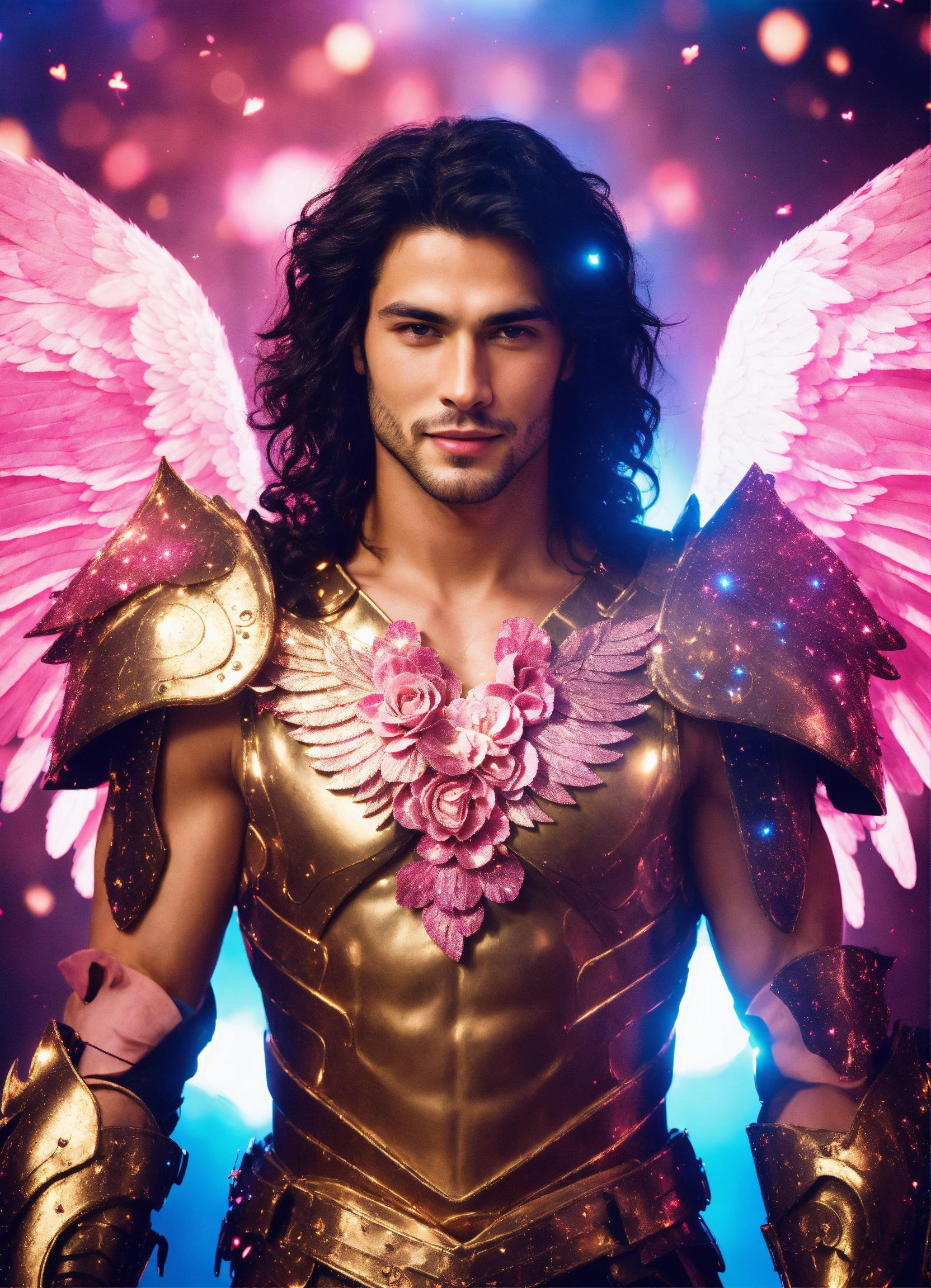 Lexica - Photographic portrait of robust fit masculine Archangel of ...