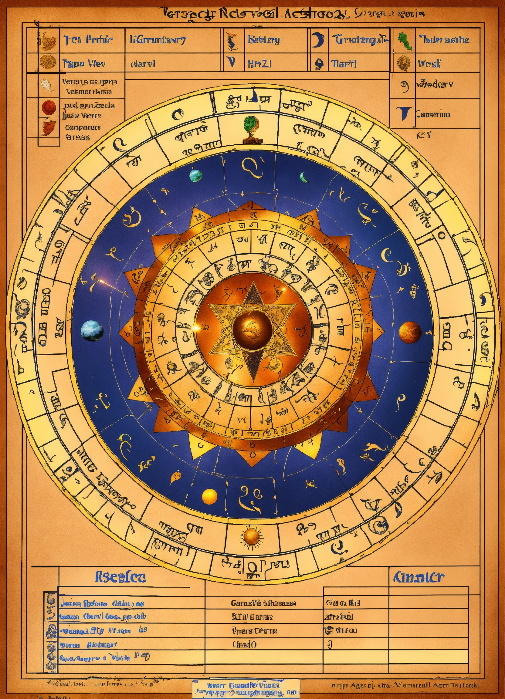 Lexica - Generate an image which shows vedic astrology chart and ...