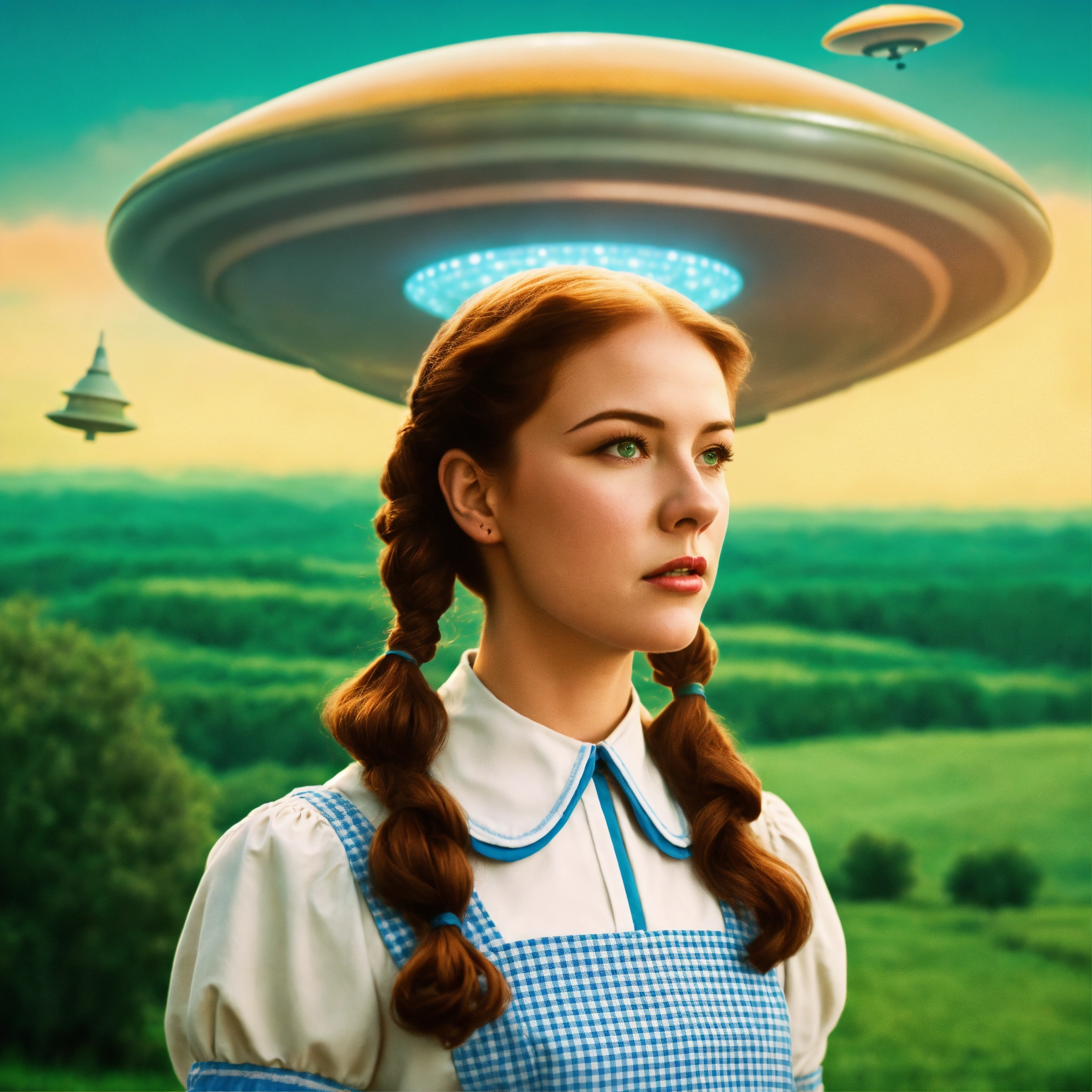 Lexica - A realistic photograph of Dorothy in The wizard of Oz looking ...