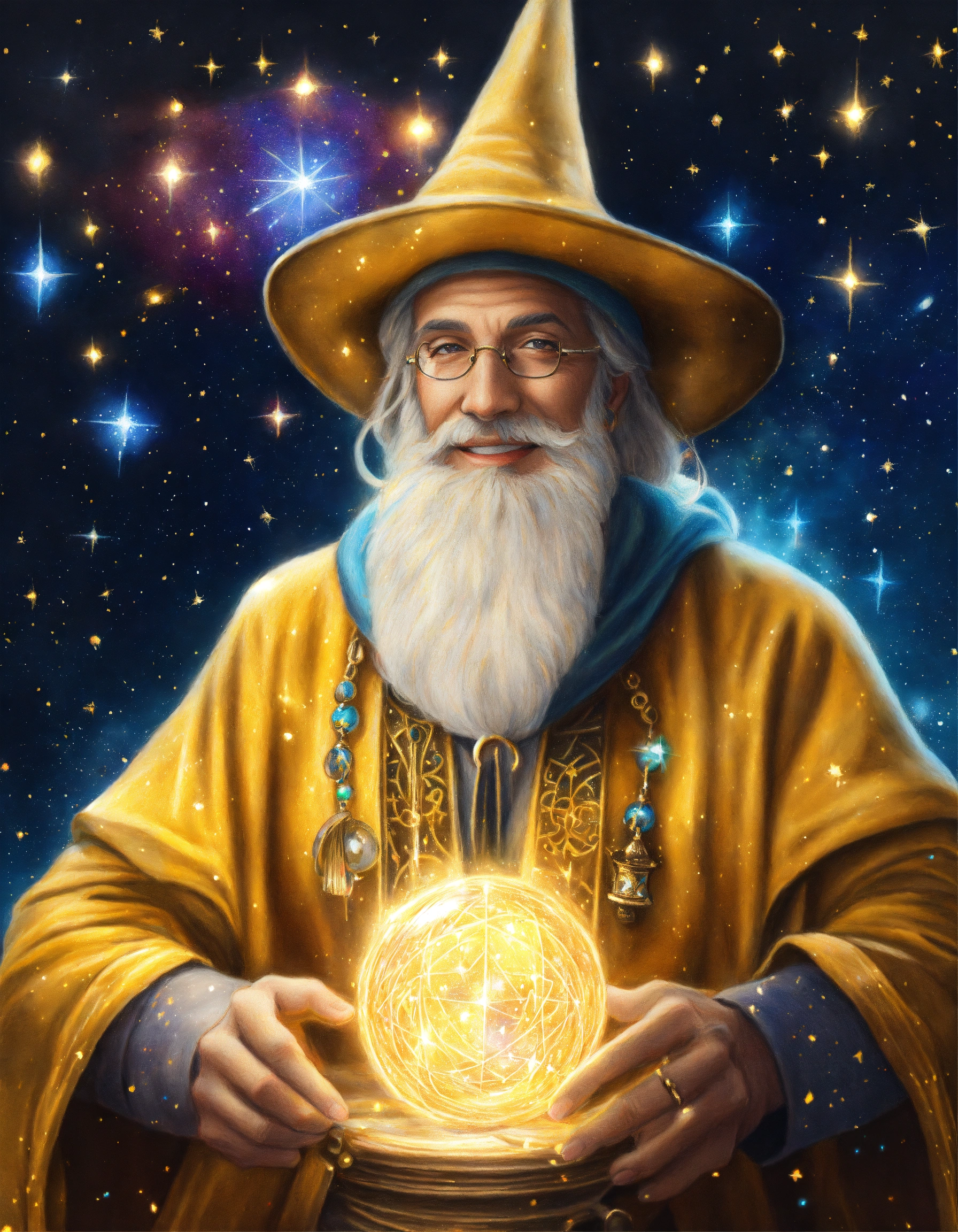 Lexica - Realistic colored pencil drawing of an old alchemist wizard ...