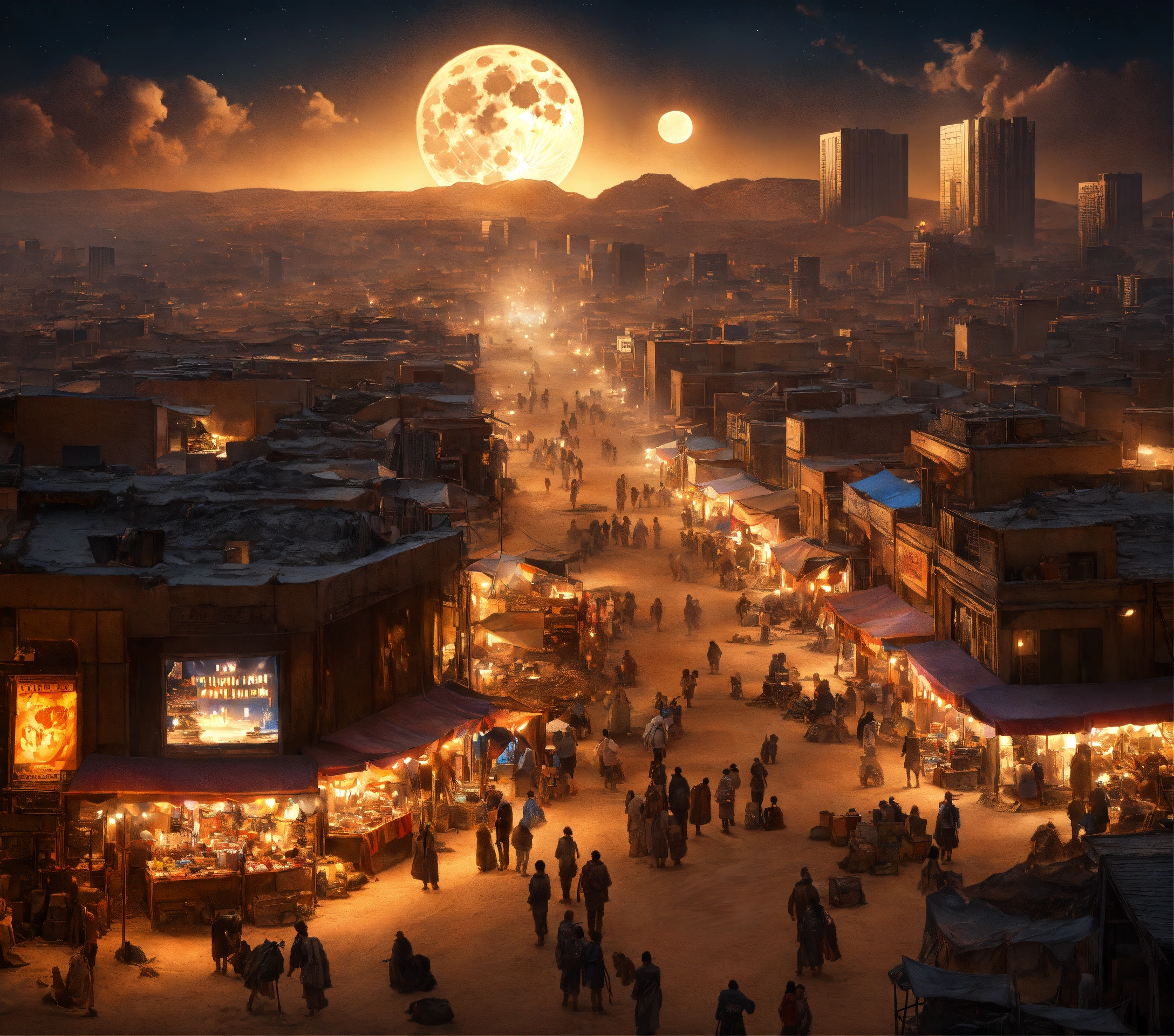 Lexica - A highly detailed photo of an extremely crowded city avenue in ...