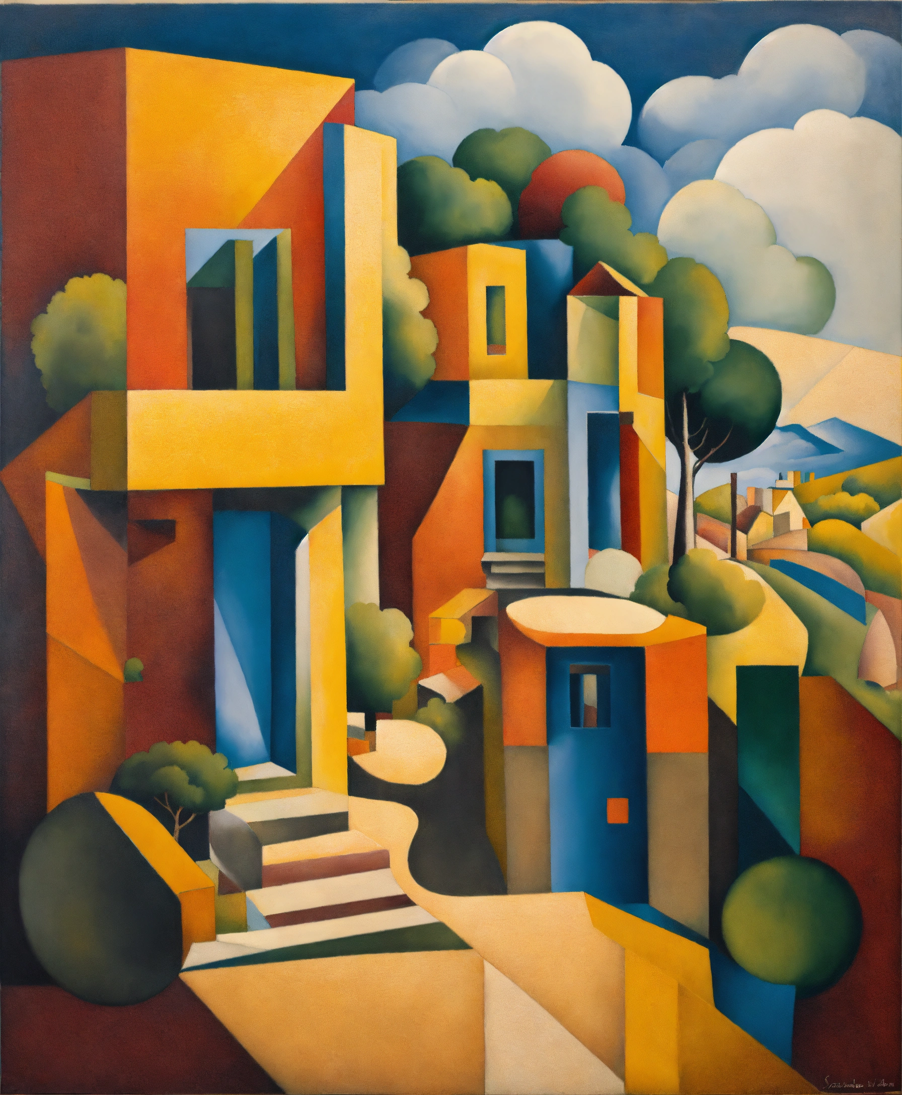 Lexica - Peinture de scène de genre cubiste