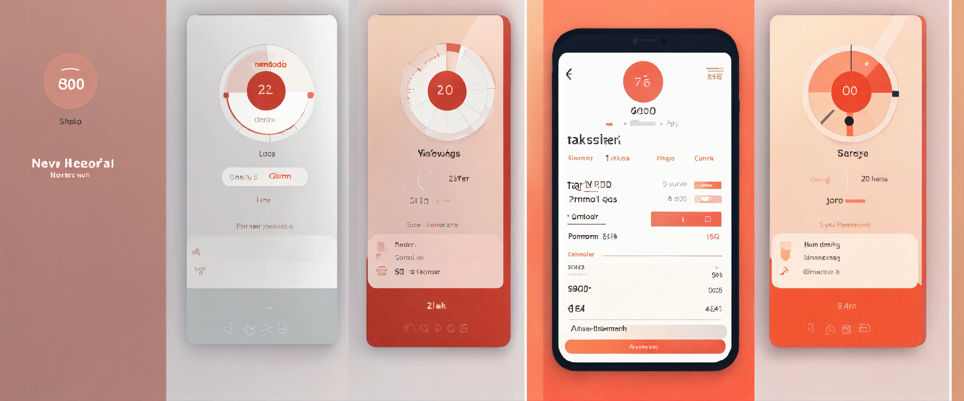 Lexica - Stylised app ui for focusing on task, pomodoro style