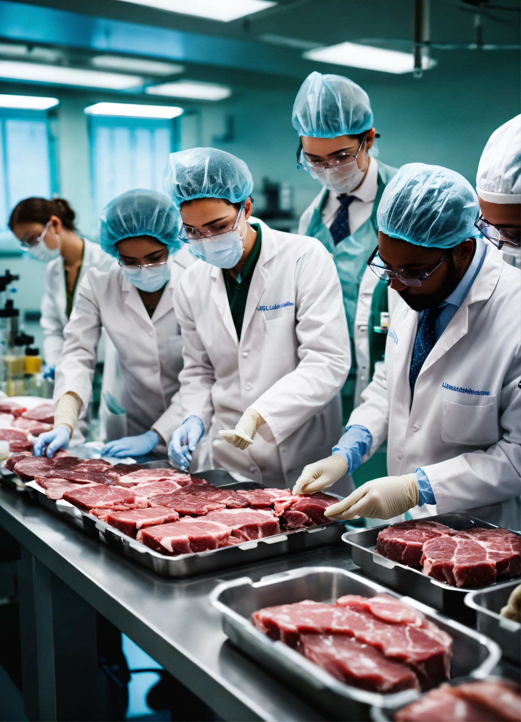 Lexica - Group of diverse scientists wearing lab coats working on a ...