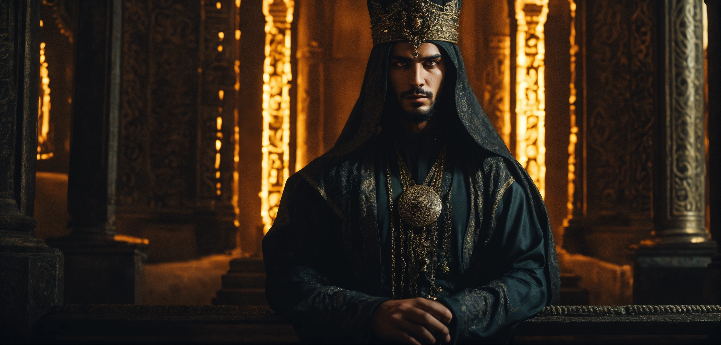 Lexica - Dark, mysterious and dramatic fantasy portrait of a handsome ...
