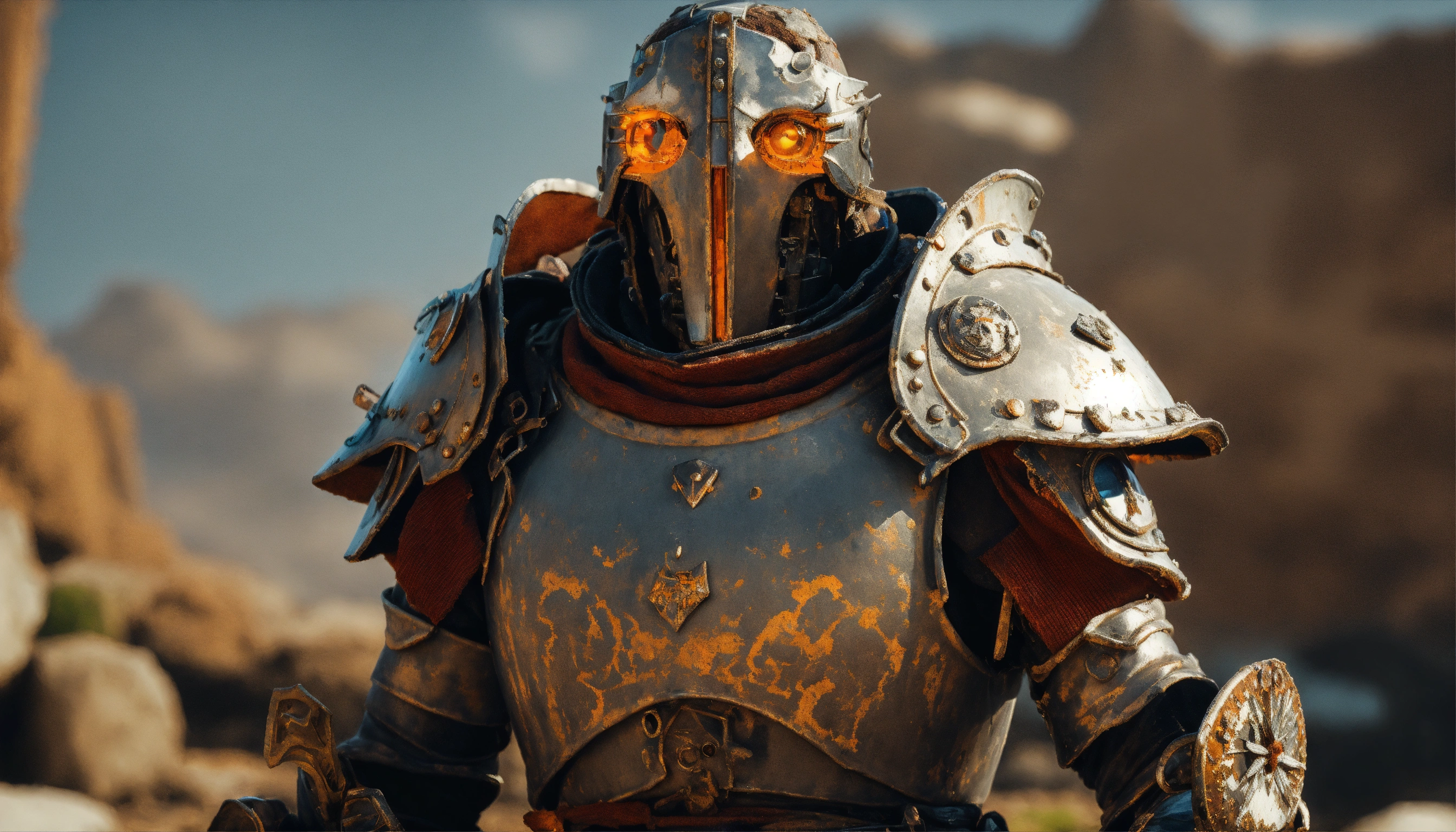 Lexica - D&D Menacing Warforged solider, old and rusting with one ...