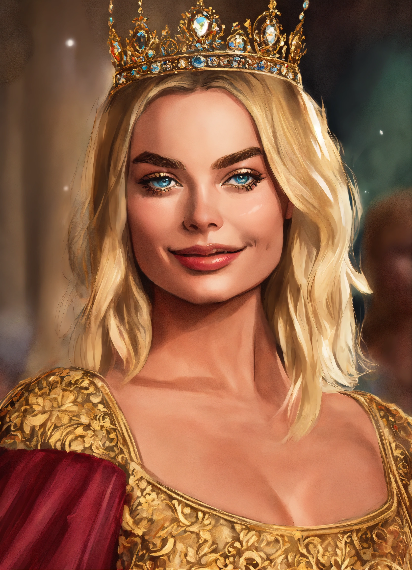 Lexica Digital Art Drawing Of Margot Robbie As A Princess 1308