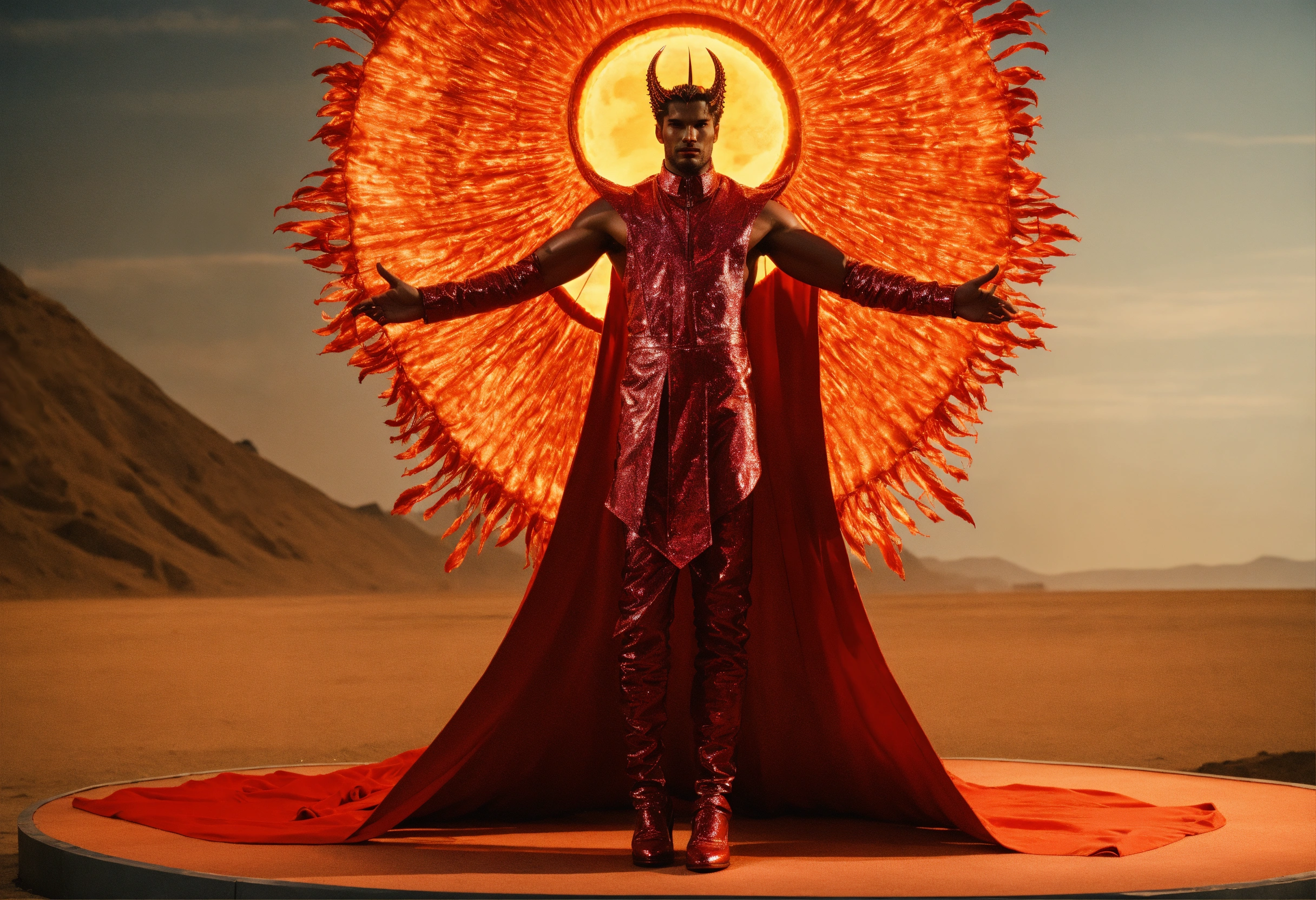 Lexica - Lucifer, the scorching like the sun demon-like man, supermodel ...