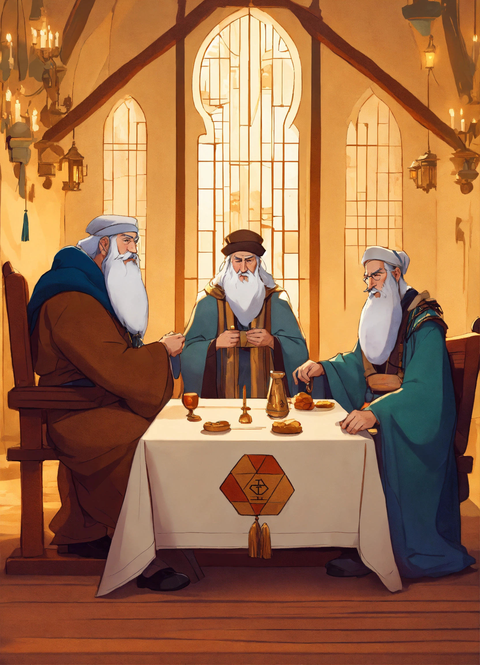 Lexica - Three Jews from the Middle Ages, righteous, with white beards ...