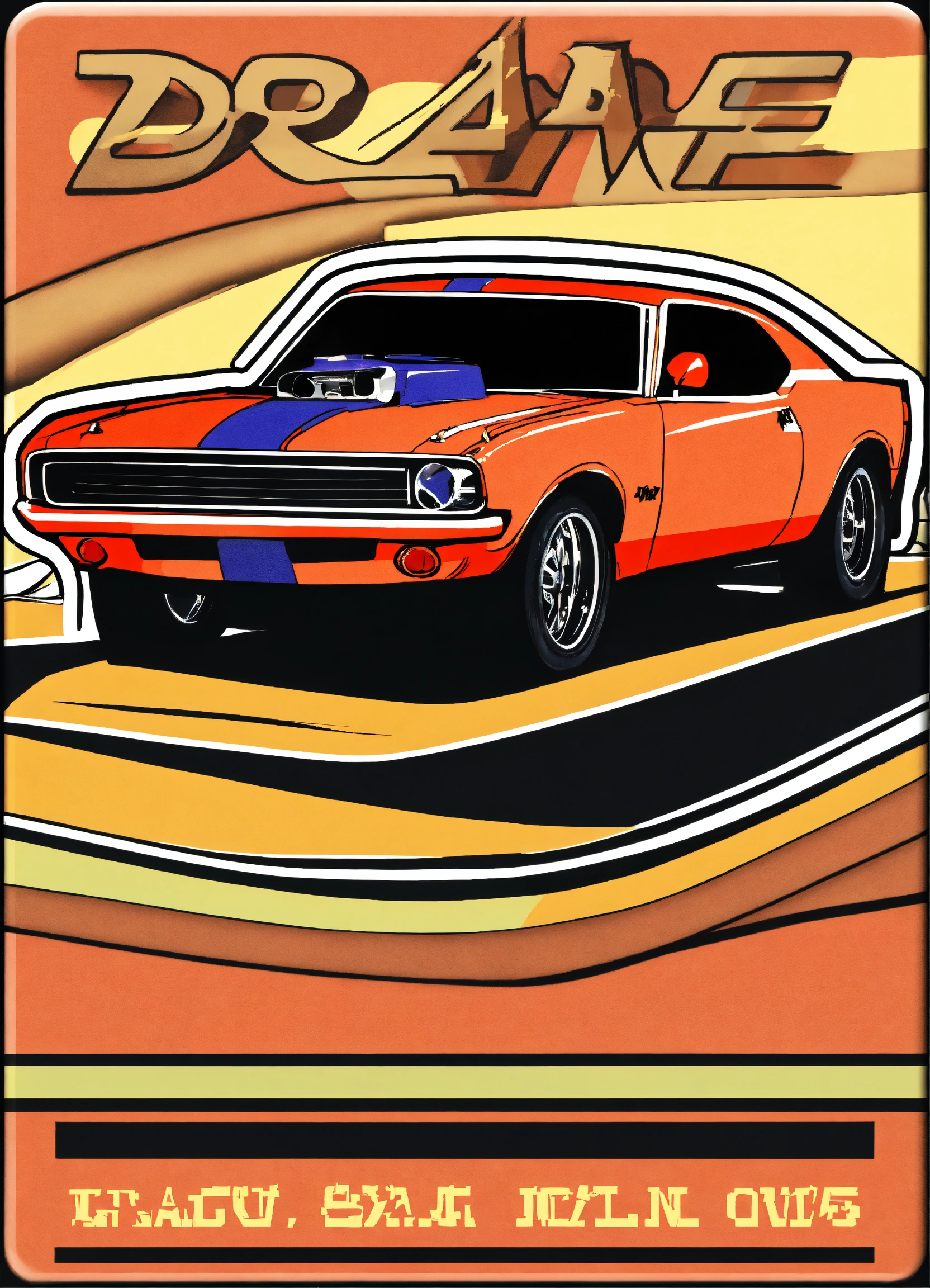 Lexica - Clean modern drag race car sticker