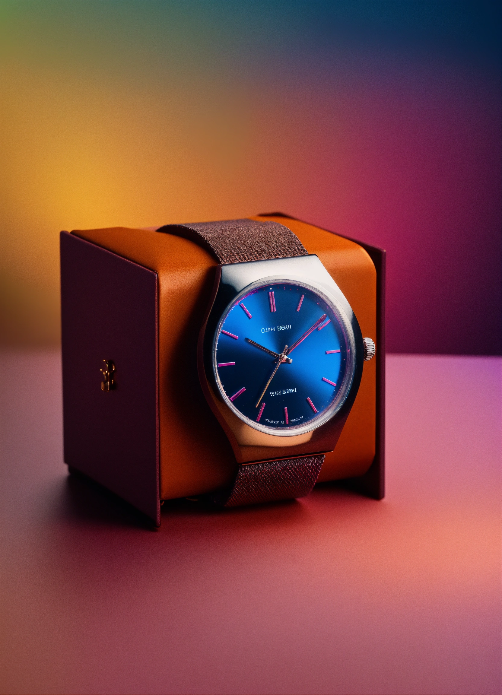Lexica - Watch box with gradient background