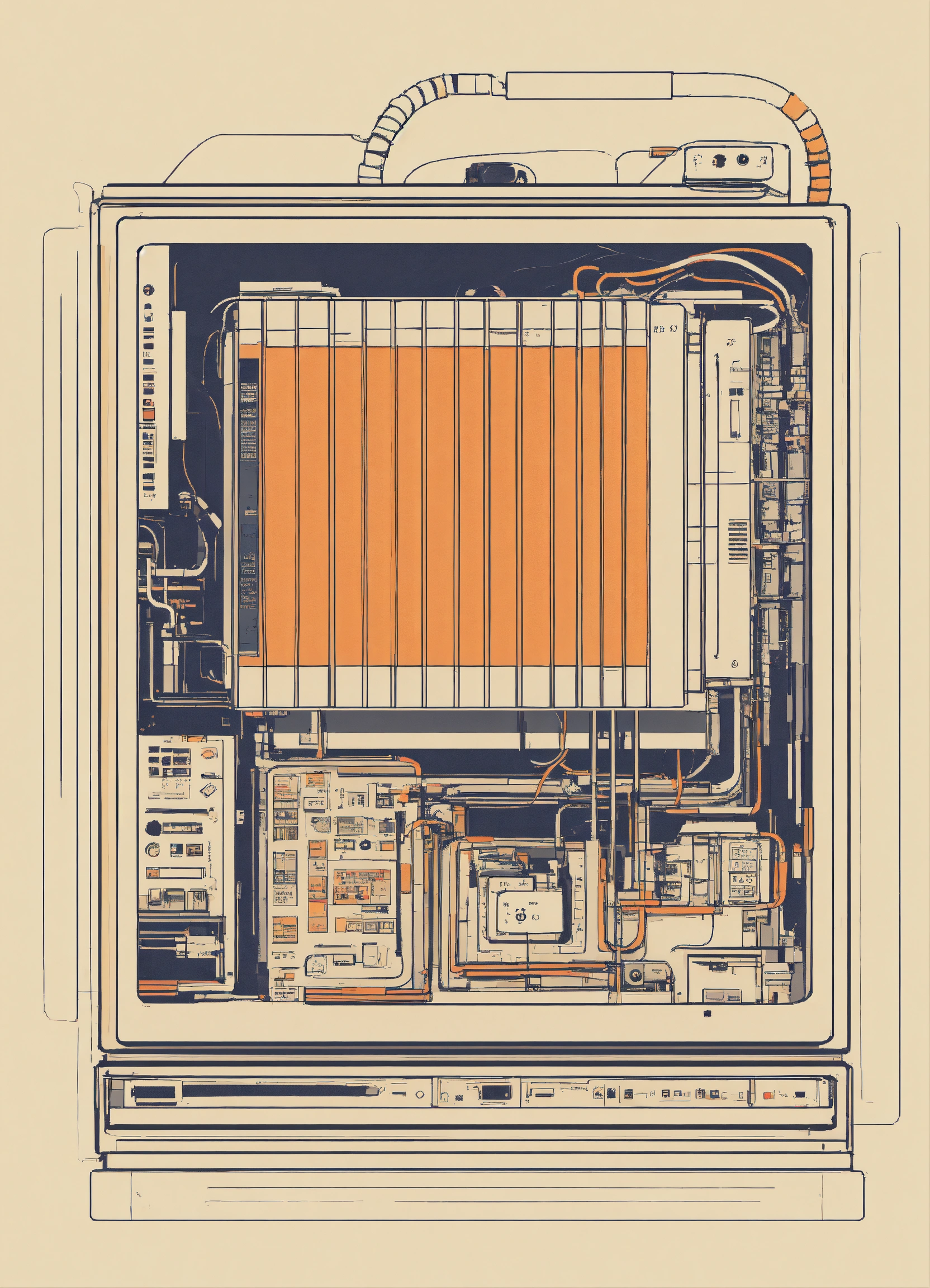 Lexica - A minimalistic illustration of a future computer, capturing ...