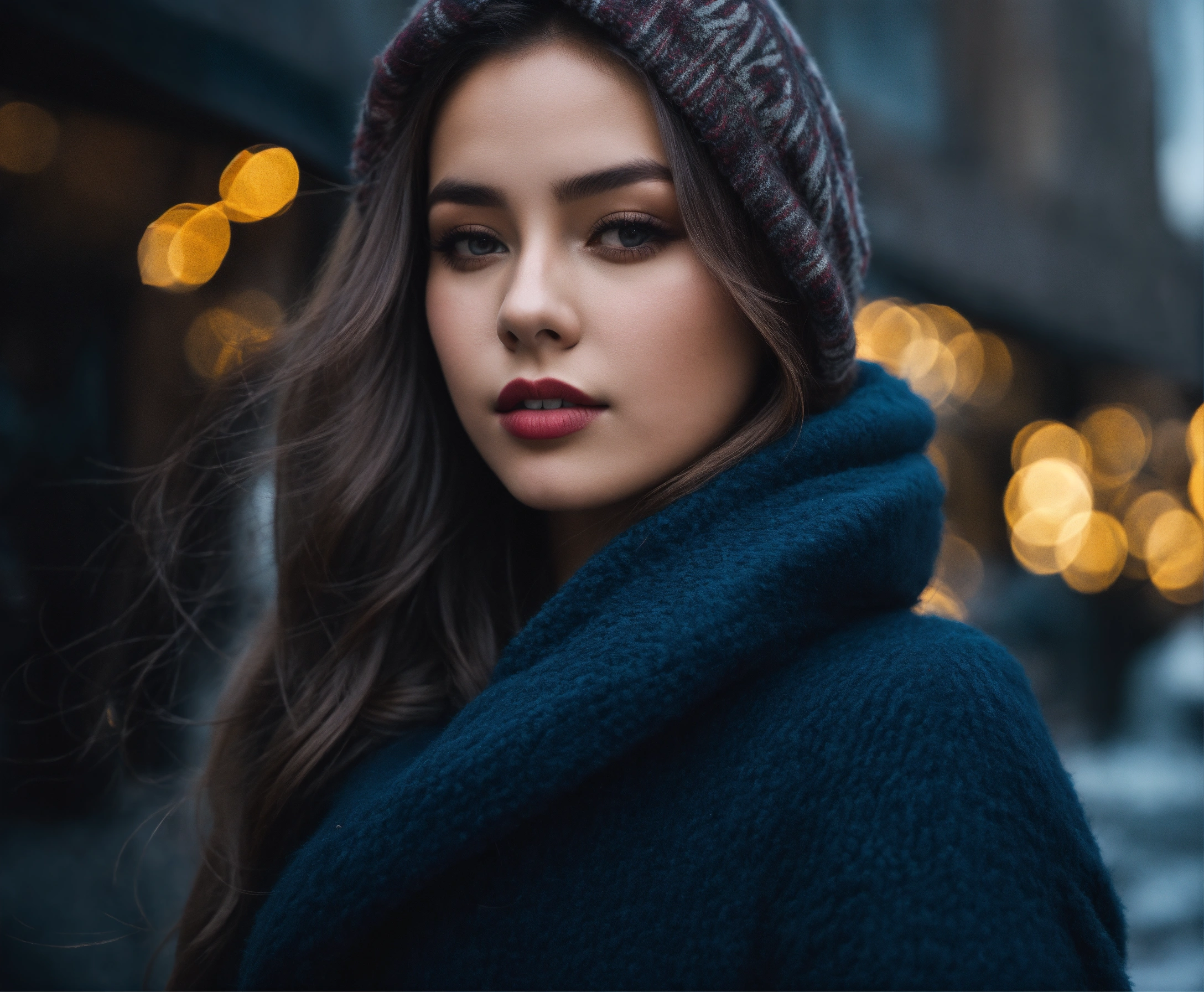 Lexica - A beautiful girl wearing dark winter colors