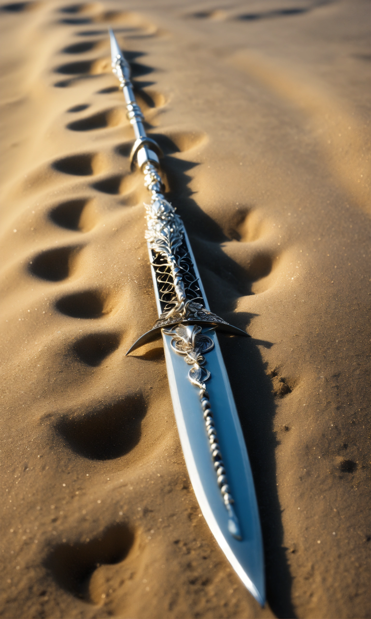 Lexica - 8k, picture of a narrow and delicate toothed spear with sharp ...